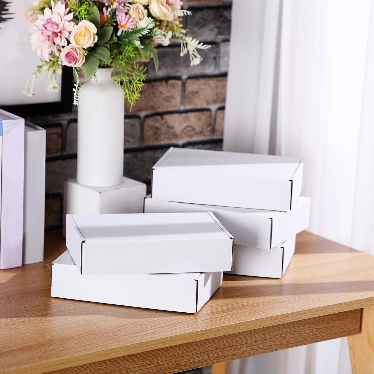 200 Pcs Shipping Boxes Corrugated Cardboard Mailer Boxes Packaging Present Gift