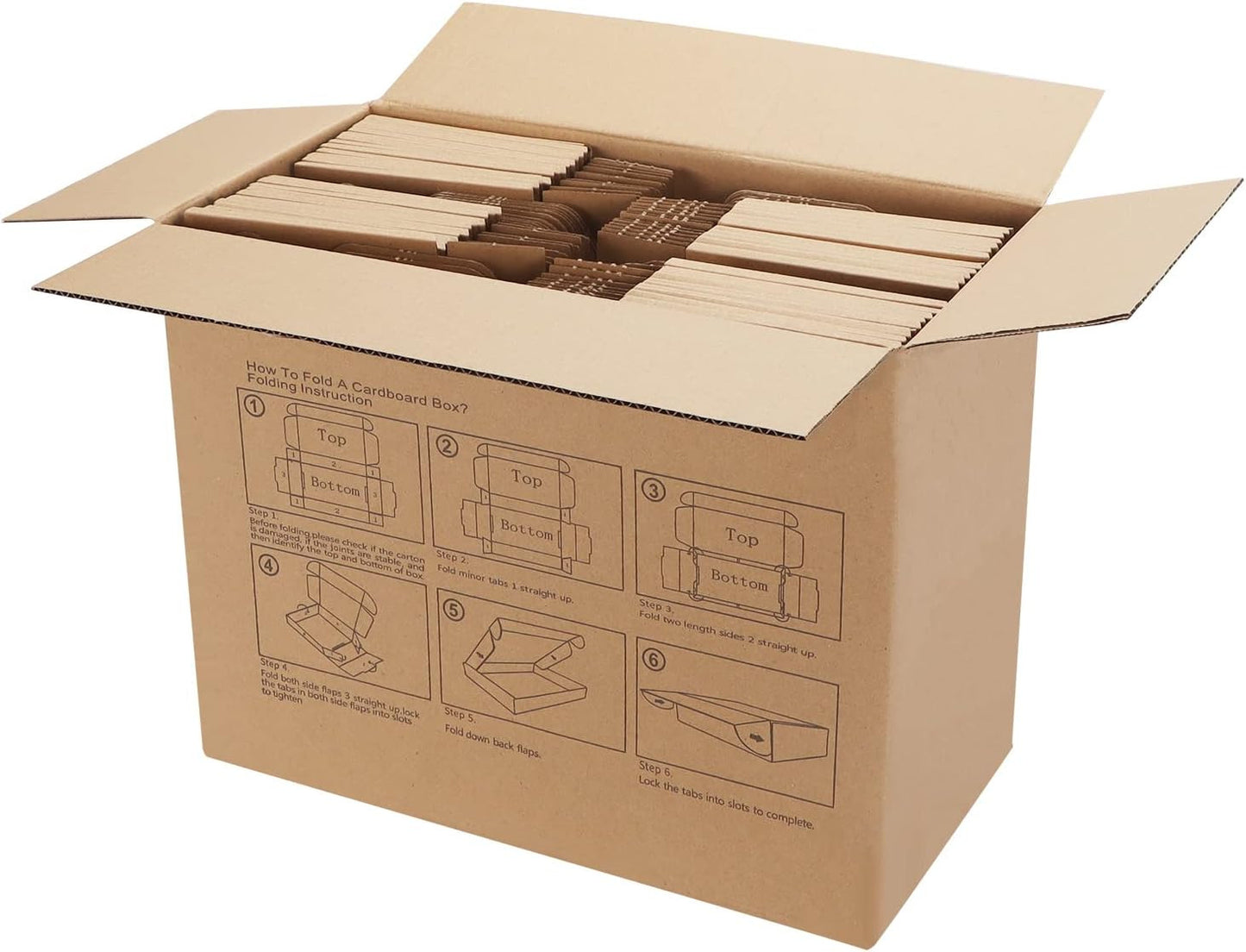 7X5X2 Inch Shipping Boxes Bulk 50 Pack Brown, Tab Lock Tuck Top Mailer Boxes for