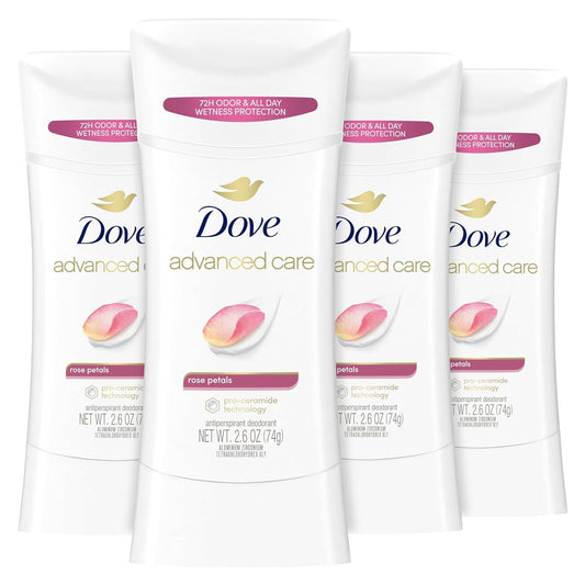 Advanced Care Antiperspirant Deodorant Stick Rose Petals 4 Count for after Shave
