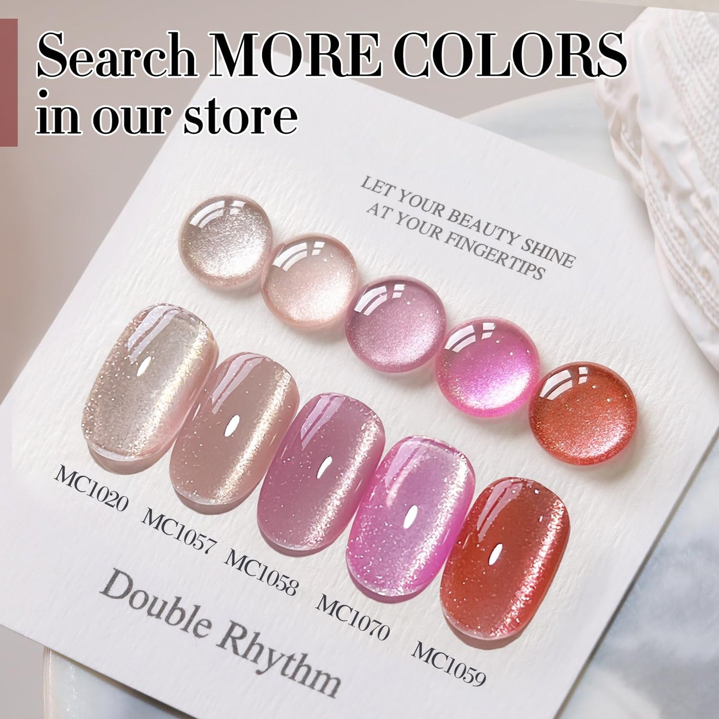 0.5 OZ Cat Eye Gel Polish with Magnet 15ML Holographic Glitter Shimmer Transluce