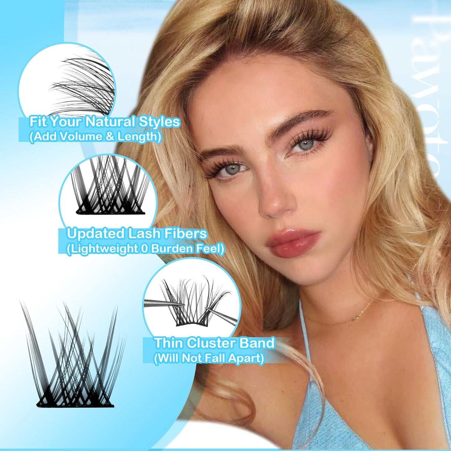 Wispy Lash Clusters Natural Cluster Eyelash Extensions 154Pcs Individual Lashes