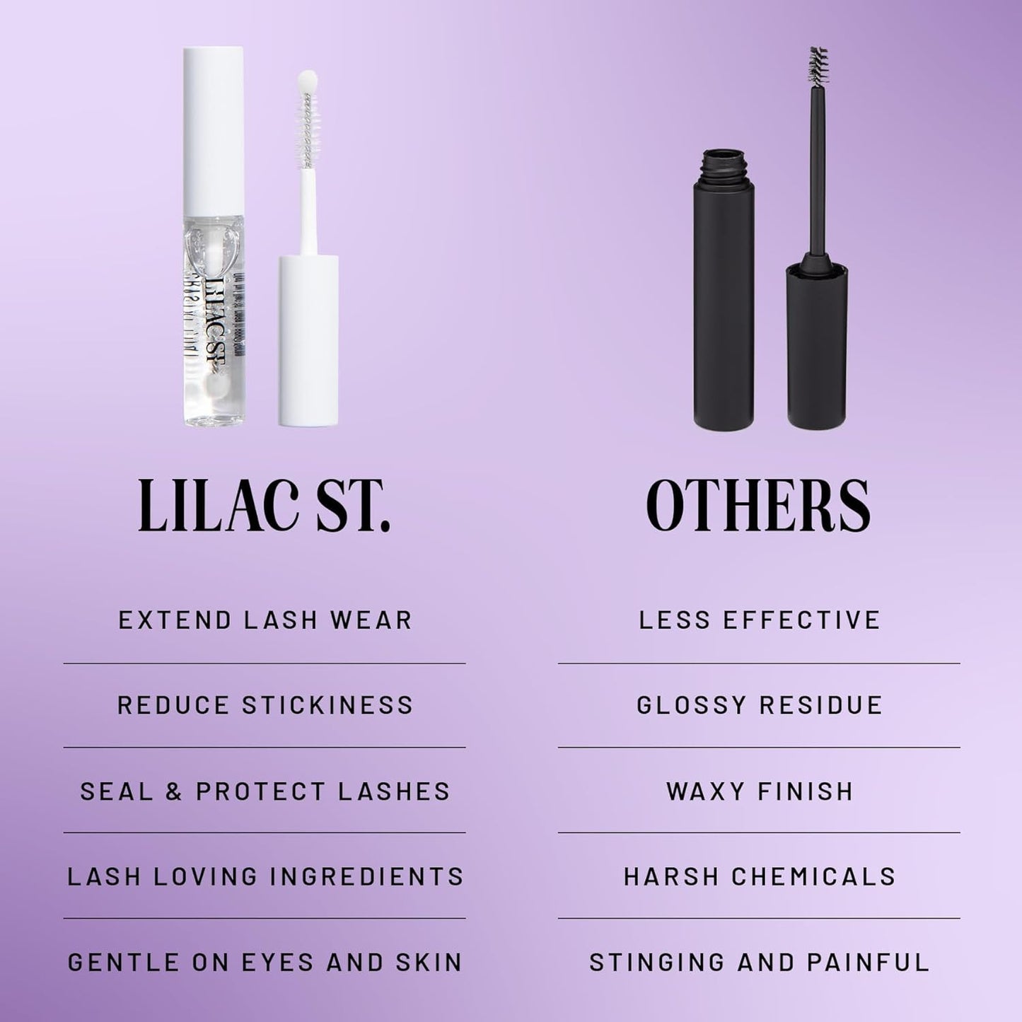 - Lilac Lash Crystal Coat - Glossly & Clear Lash Sealant - Long Lasting Lash App
