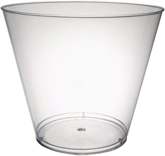 9 Oz Disposable Party Cups, Old Fashioned Tumblers, Cocktail Wine Glasses for Ho