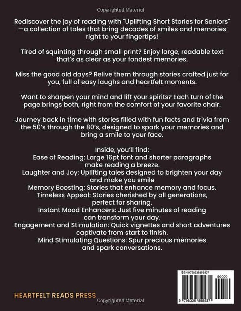 Uplifting Short Stories for Seniors: Large Print, Easy to Read, Joyful Tales of