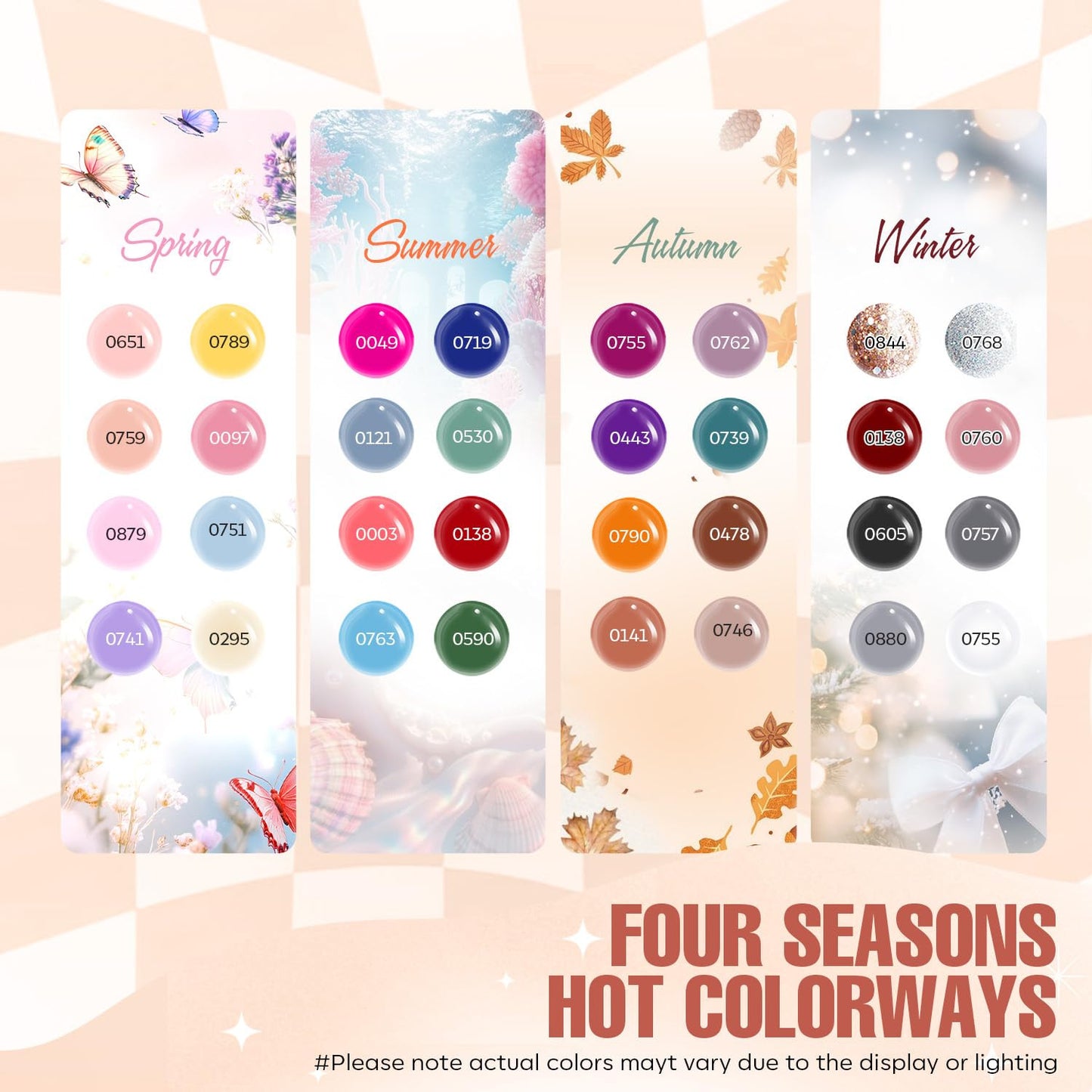60 Pcs Gel Nail Polish Kit with U V Light, 32 Colors All Seasons Nude Gel Nail P