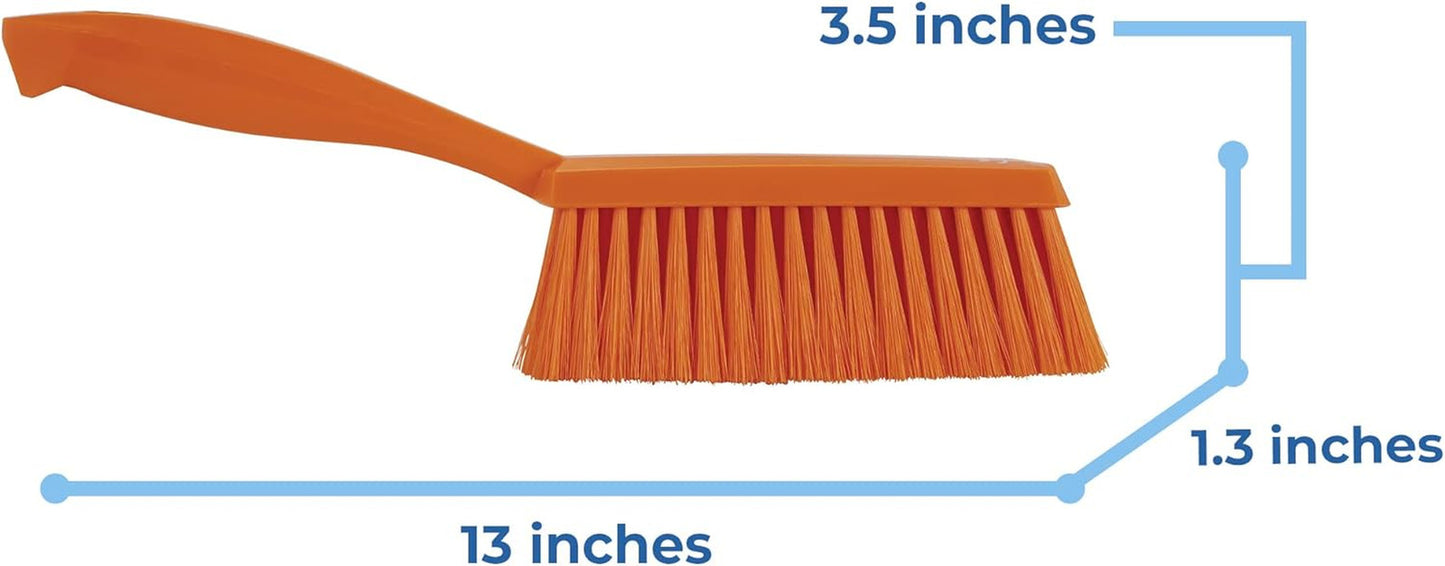 45877 Bench Cleaning Brush, Polypropylene/Polyester Soft Bristle Dustpan Brush &