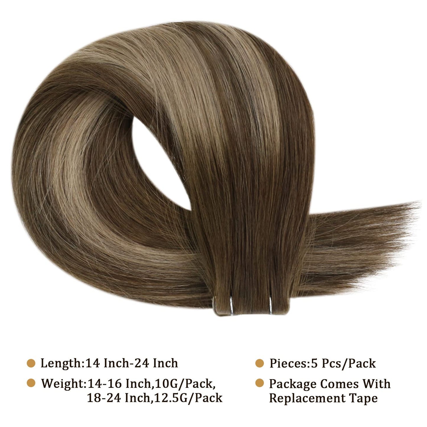 Virgin Tape in Hair Extensions 5Pcs 14 Inch Injection Tape in Extensions Human H
