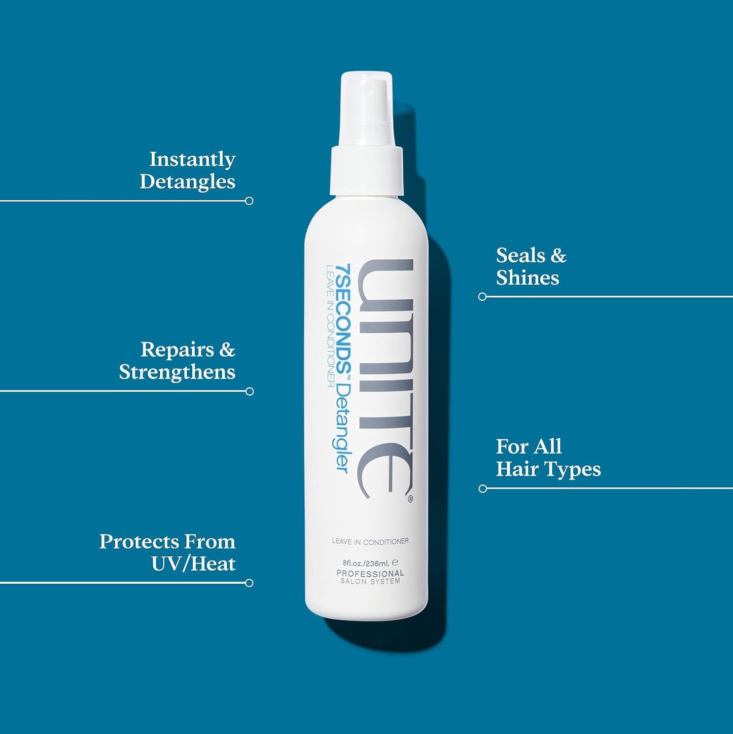 7SECONDS Detangler Leave-In Conditioner Spray for Frizz Control & Heat Protectio