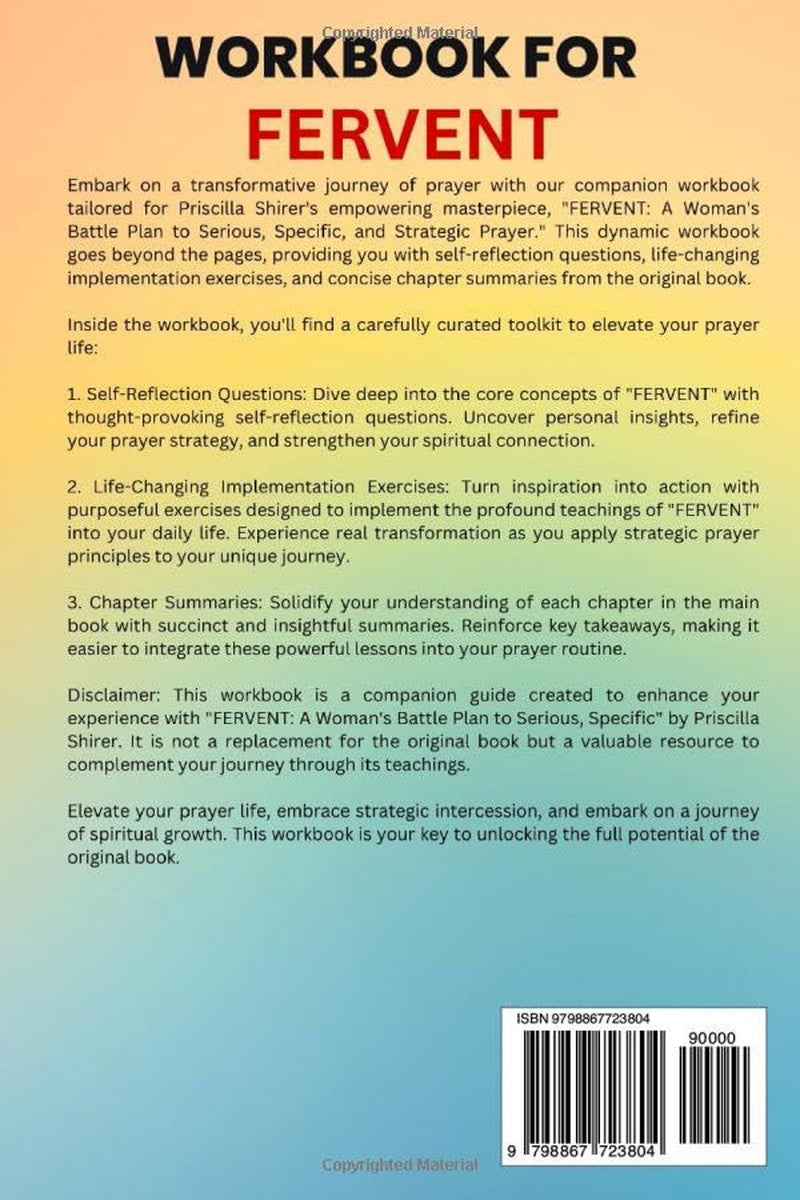 Workbook for Fervent: a Woman'S Battle Plan to Serious, Specific and Strategic P