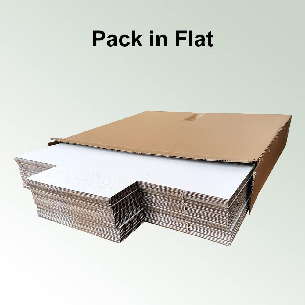 50 Pack 7.5X5.5X2'' Easy-Fold Corrugated Mailers, Height Adjustable Small Shippi