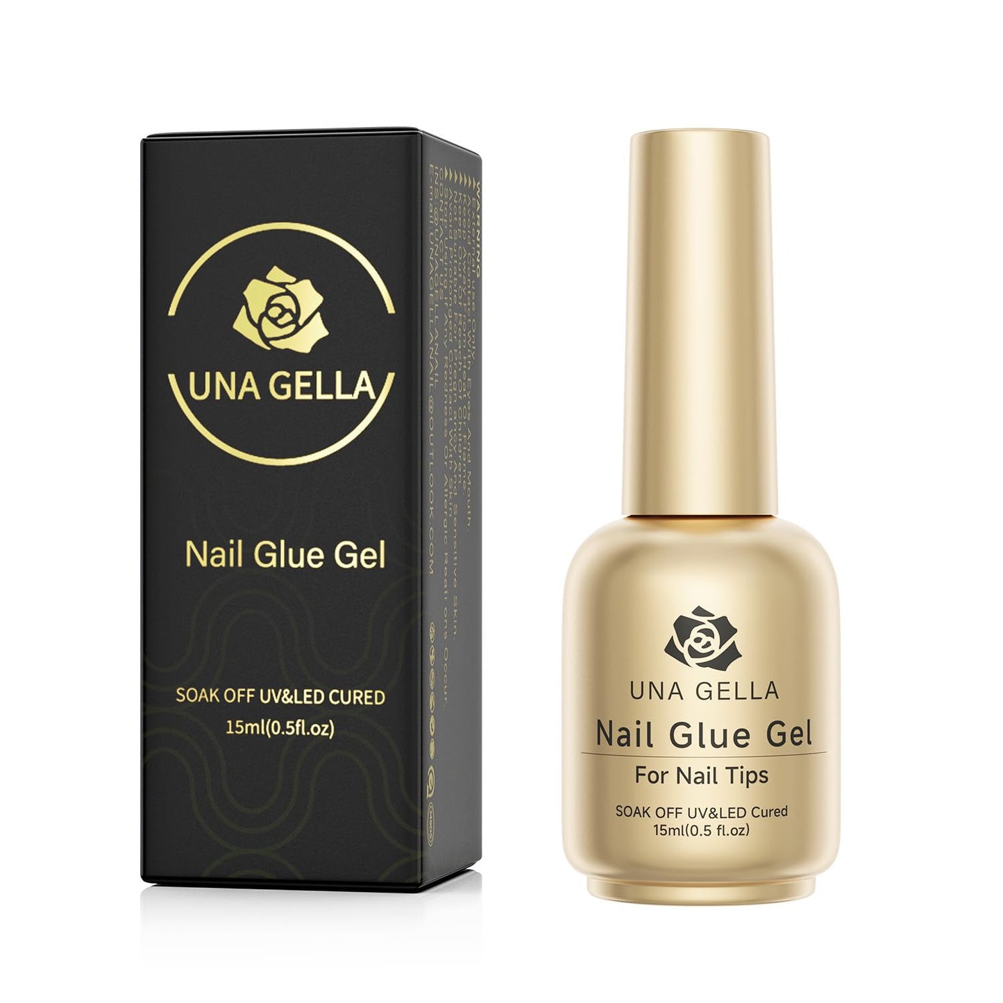 6 in 1 Gel Nail Glue for Clear Acrylic Nails Tips, 15Ml UV Nail Glue Long Lastin