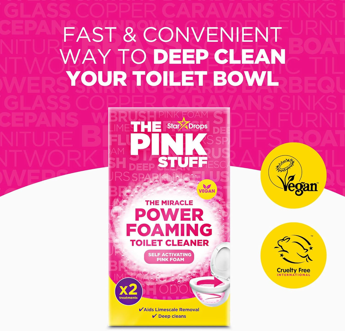 - the Pink Stuff Bathroom Cleaning Kit – Cleaning Paste, Bathroom Foam Spray, To