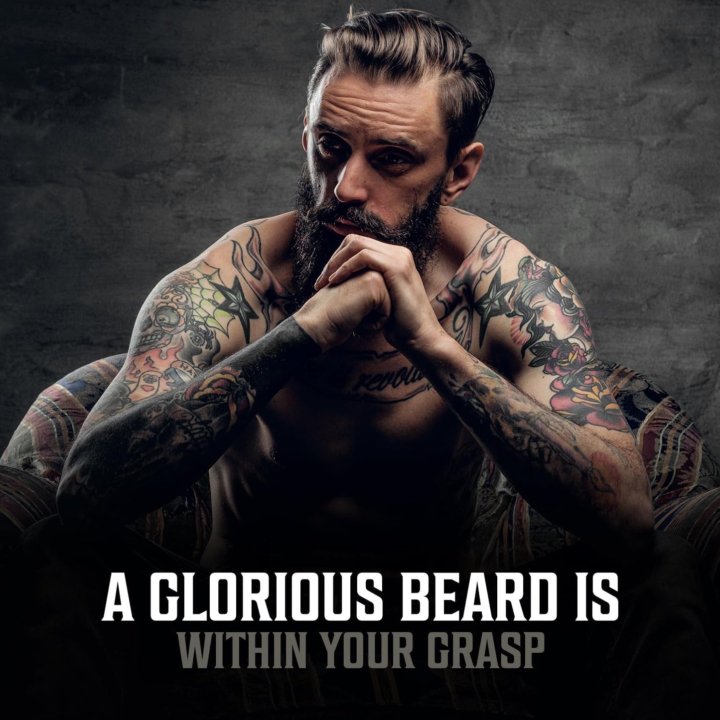 Unscented Beard Oil for Men - Natural Mens Beard Oil with Argan Oil and Jojoba O