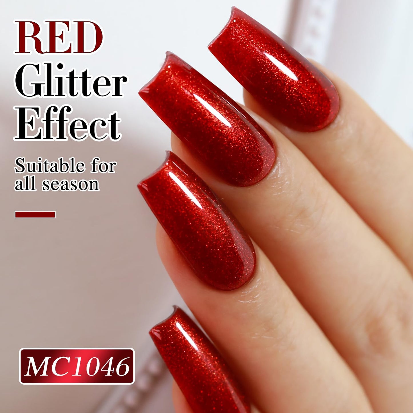 0.5 OZ Cat Eye Gel Polish with Magnet 15ML Holographic Glitter Shimmer Transluce