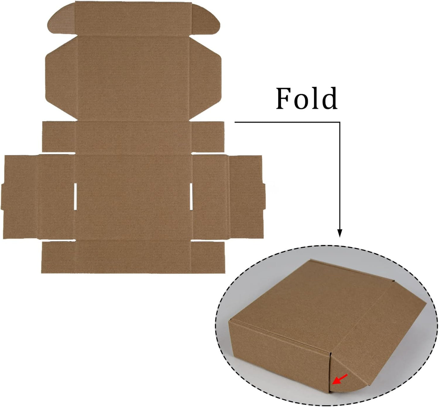 7X5X2 Inches Shipping Boxes Pack of 25, Brown Corrugated Cardboard Boxes for Sma