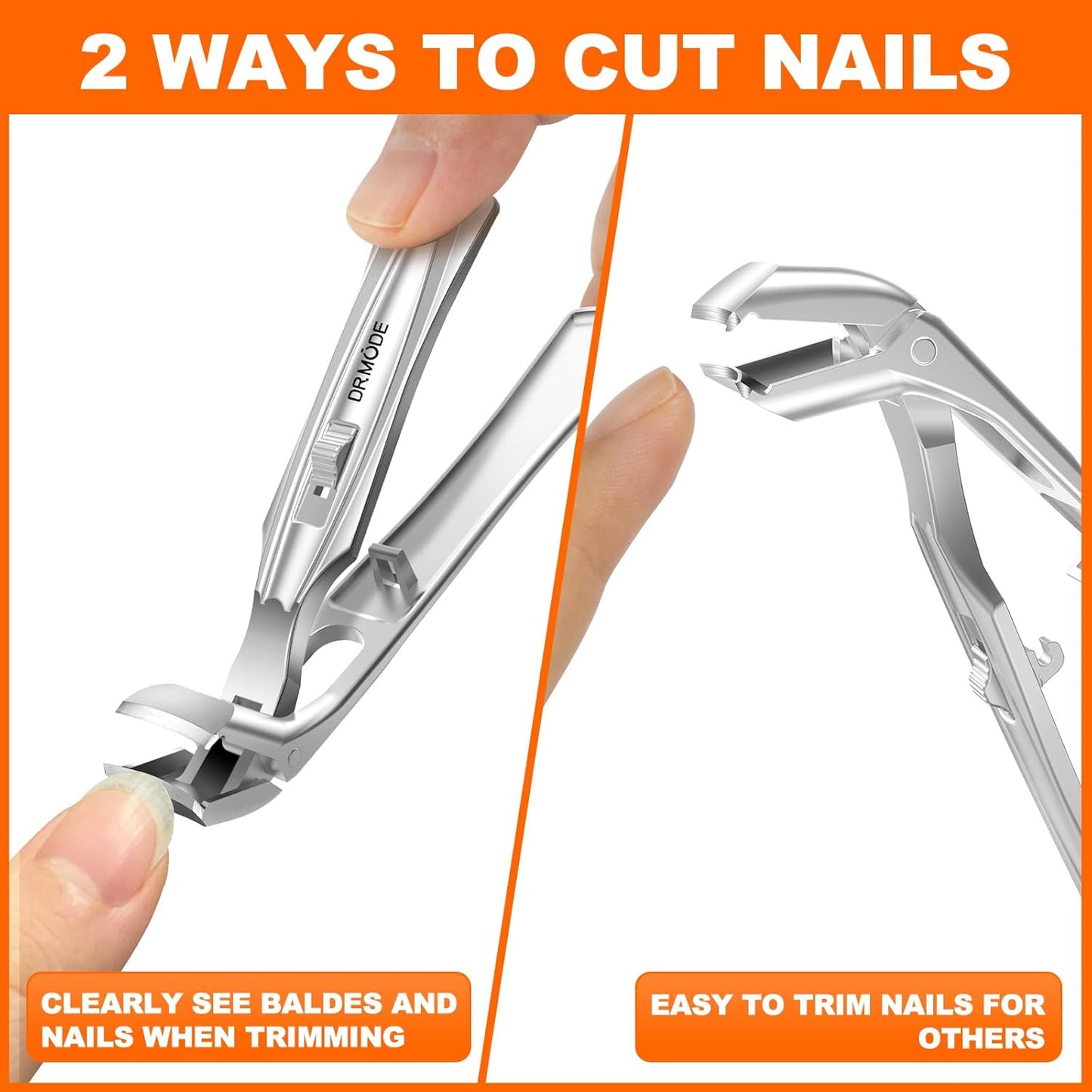 Toenail Clippers for Seniors Thick Toenails, Upgrade Angled Head Large Toe Nail