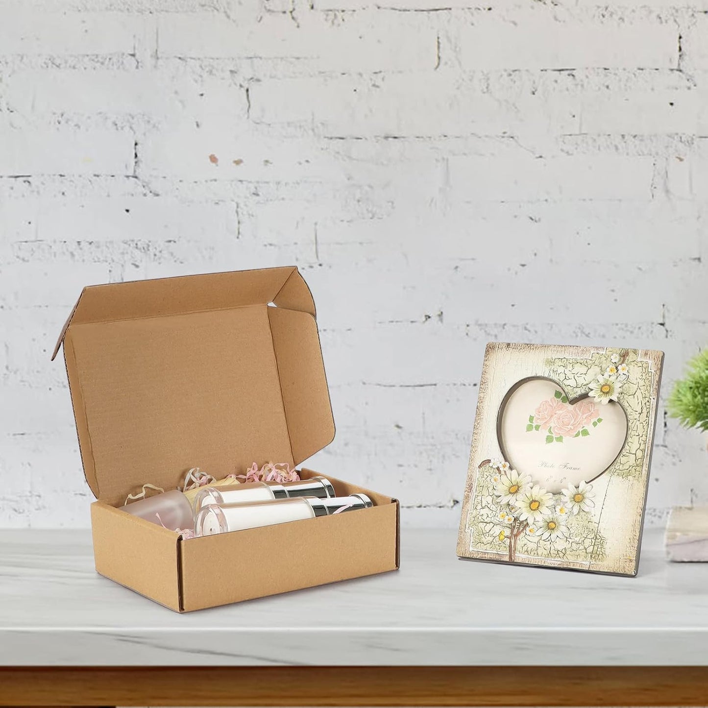 7X5X2 Shipping Boxes Set of 20, Brown Corrugated Cardboard Literature Mailer Box