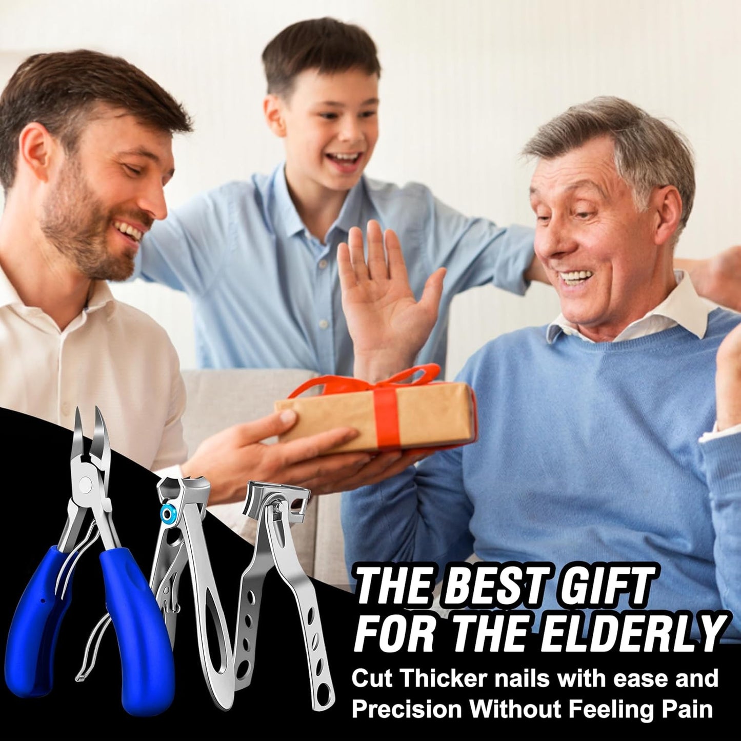 Toenail Clippers for Seniors Thick Toenails,  Heavy Duty Toe Nail Clippers Adult