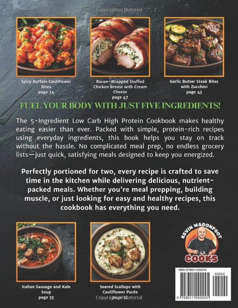 5-Ingredient Low-Carb High-Protein Cookbook: Easy Healthy Low-Carb Diet Recipes