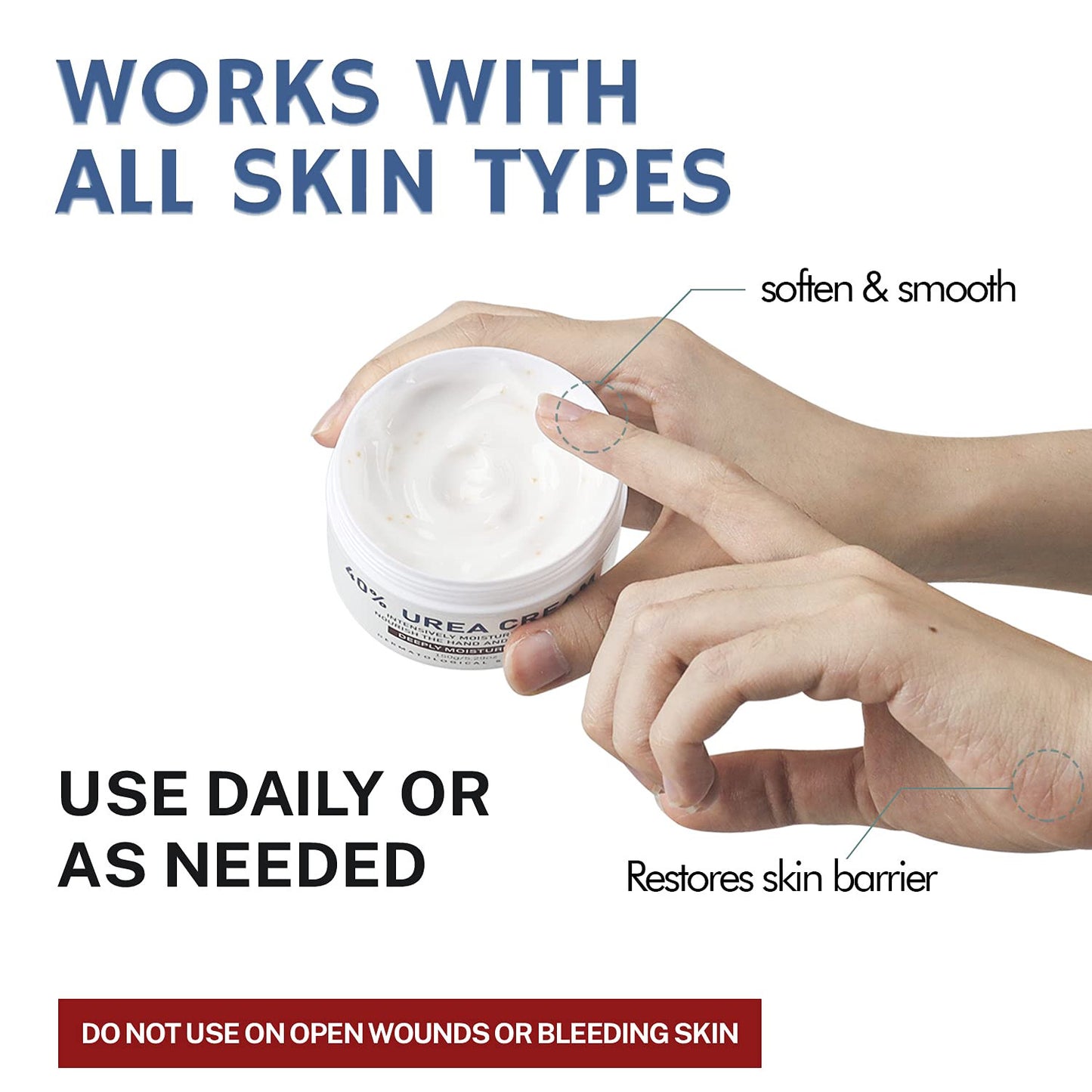 Urea Cream 40 Percent,Foot & Hand Cream for Dry Cracked,Urea Lotion for Feet Max
