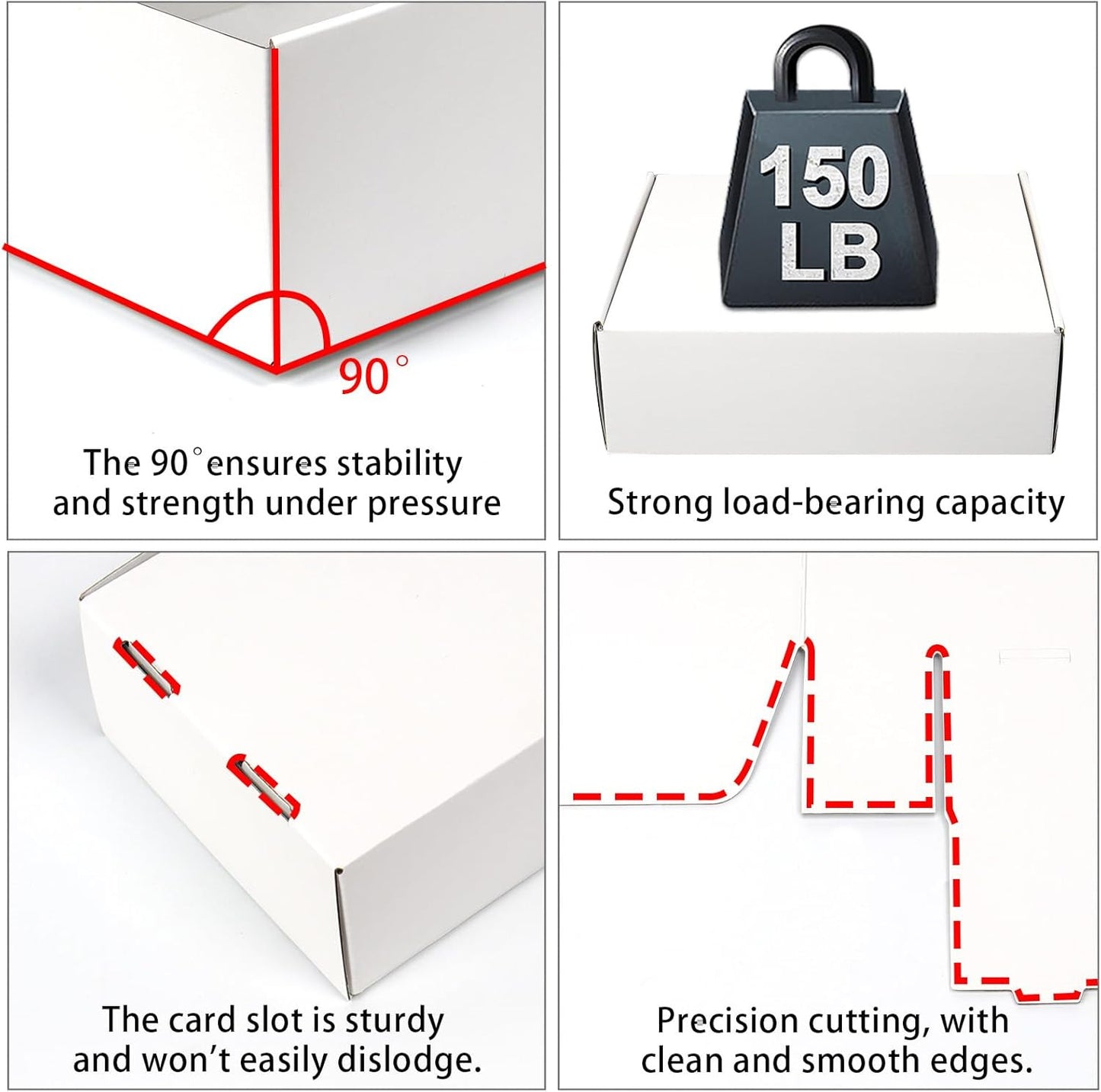 7X5X2 Inch White Shipping Boxes, 45-Pack Mailer Boxes for Small Business, Corrug