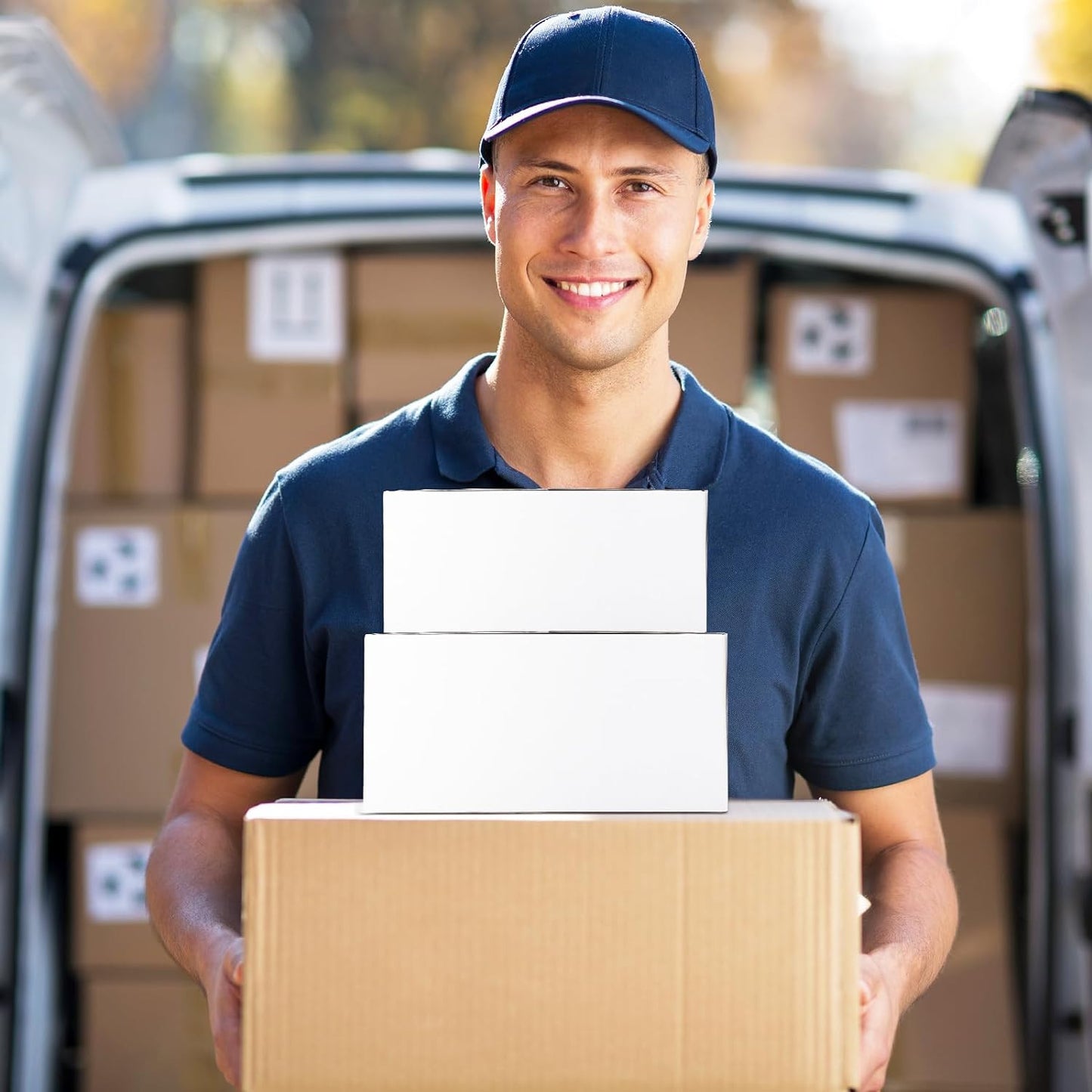 10X7X5-Small-Shipping-Boxes-30-Pack-White-Corrugated-Box-Mailers, Cardboard Boxe