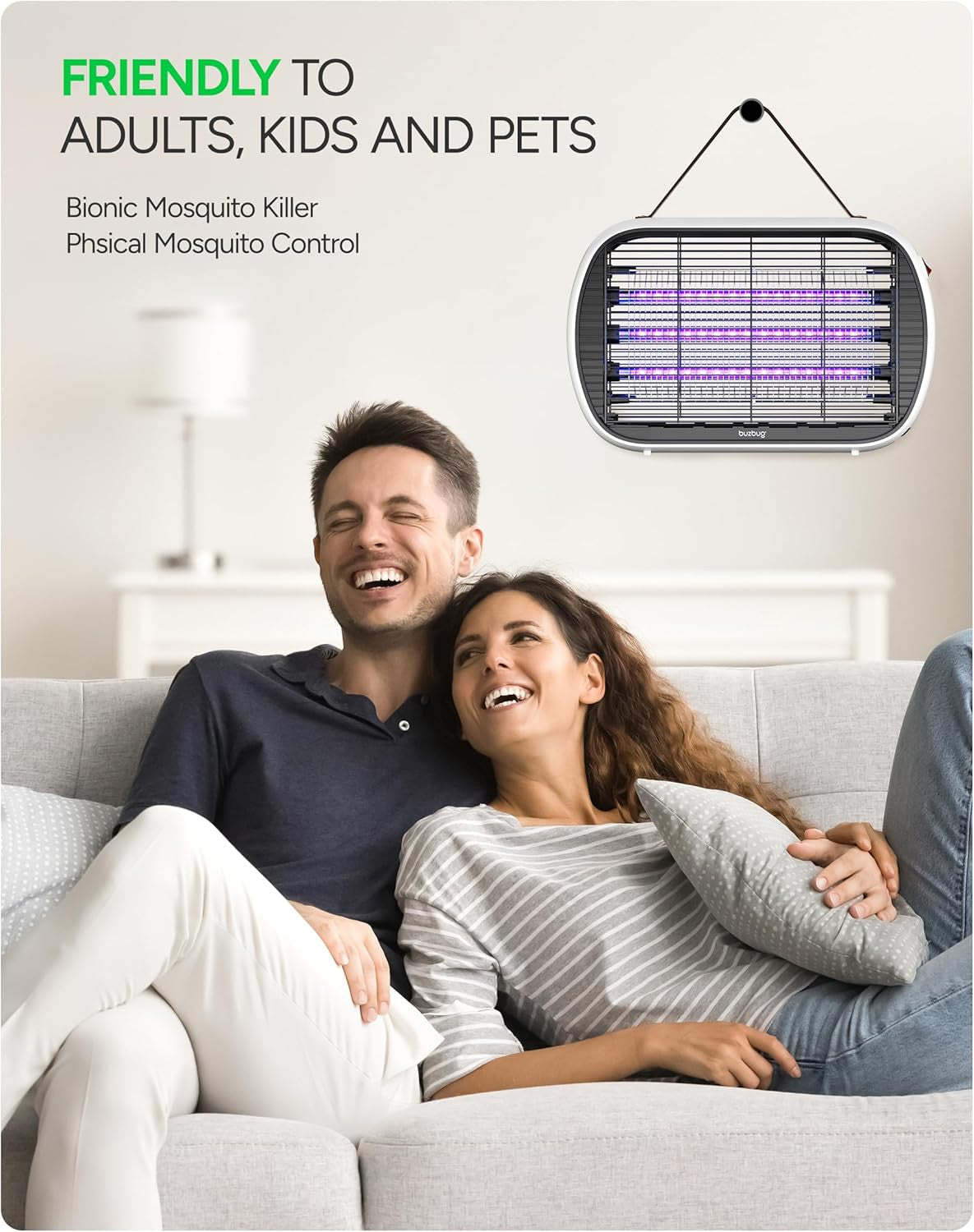 Upgraded LED Bug Zapper Indoor, 10 Years Lifespan 3 Lamps Sustainable Less Power