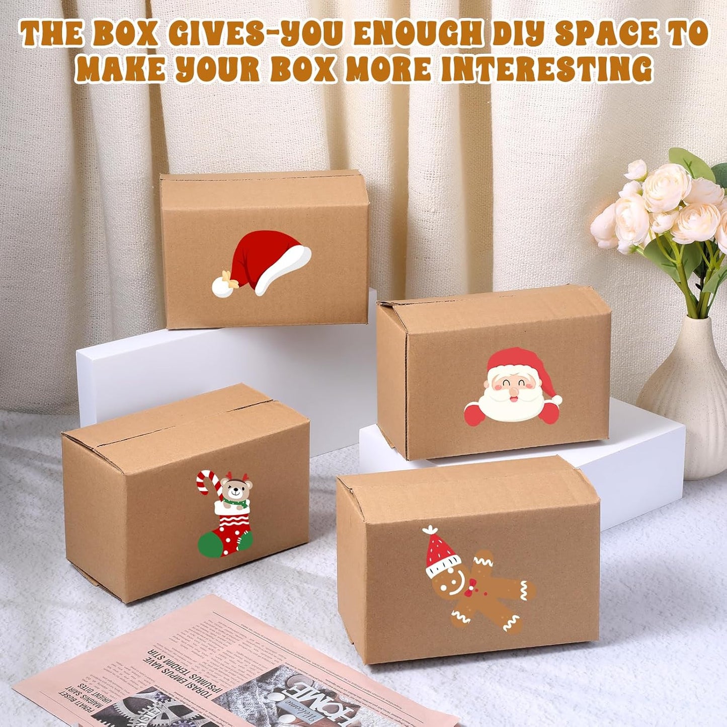 75 Pack Small Shipping Boxes Corrugated Cardboard Mailing Boxes Small Mailing Pa