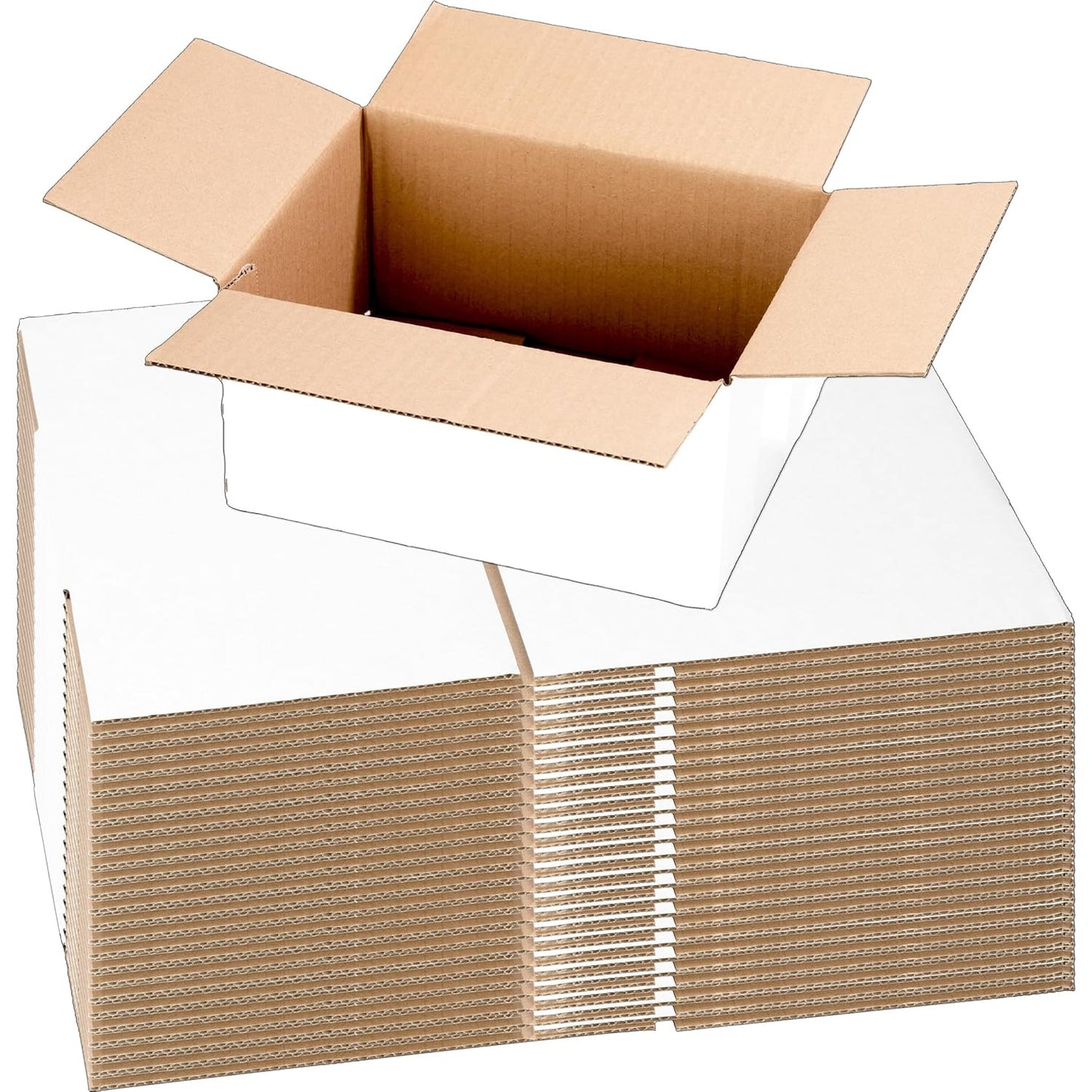 10 Pack 10X7X5 White Cardboard Shipping Boxes, Medium Mailing Boxes for Small Bu