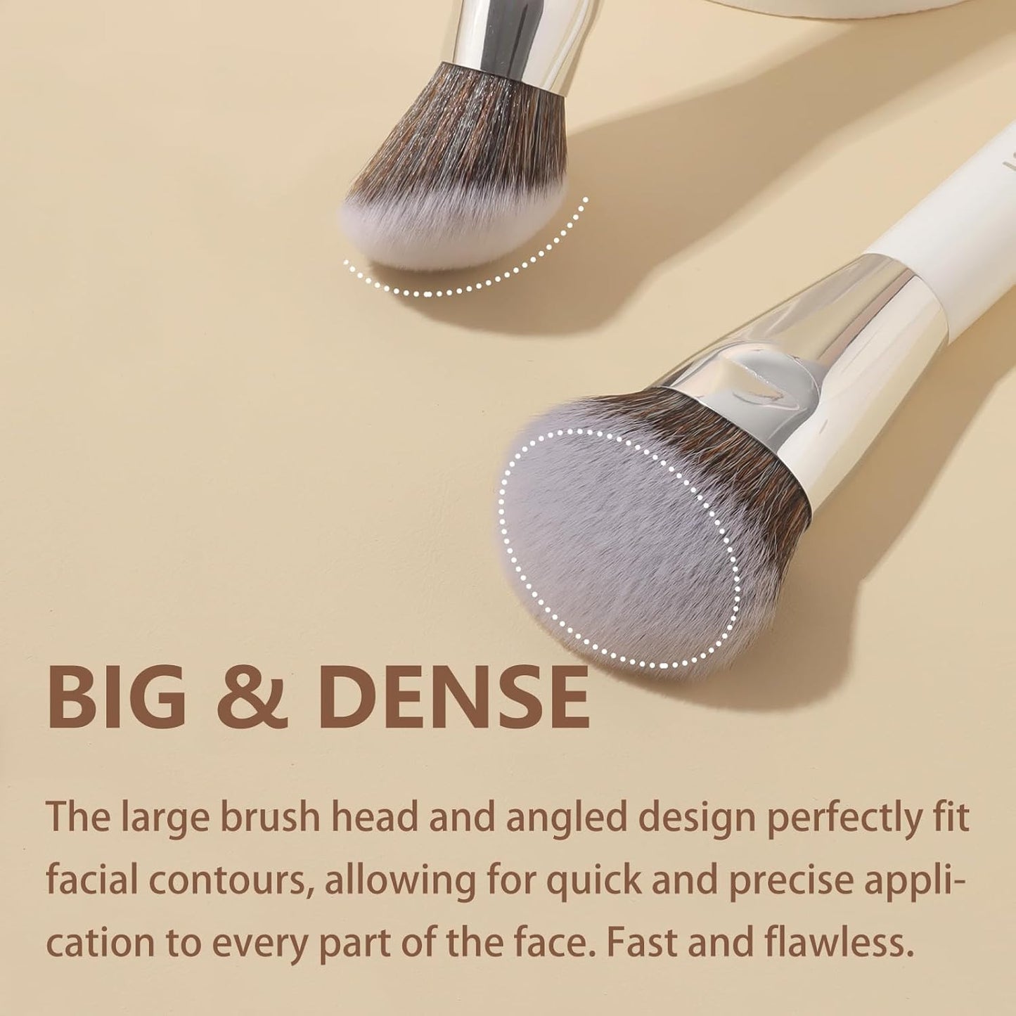 201 Angled Foundation Brush for Flawless Makeup Application Professional Liquid,