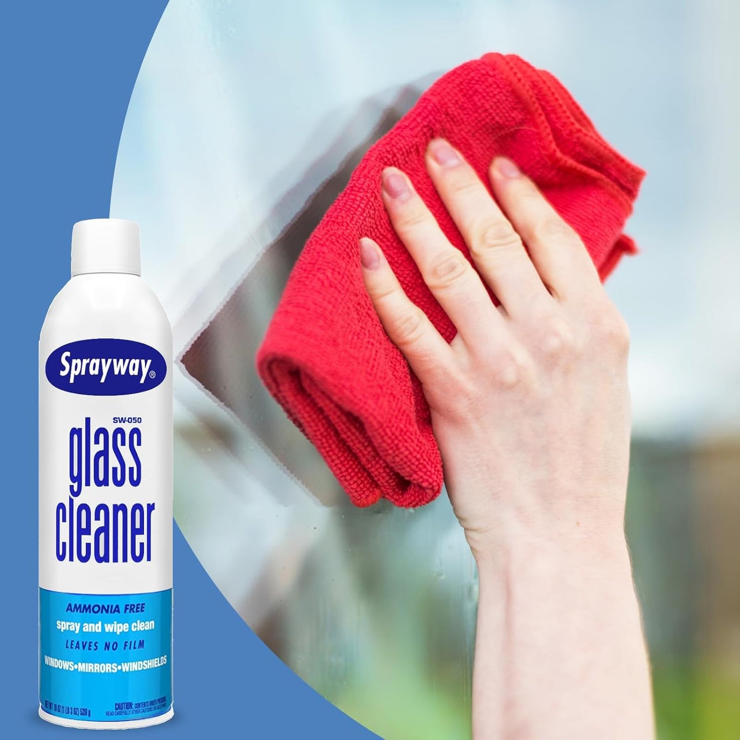 3 Pack Sprayway Glass Cleaner W/Microfiber Cleaning Cloth - Streak-Free Shine, S