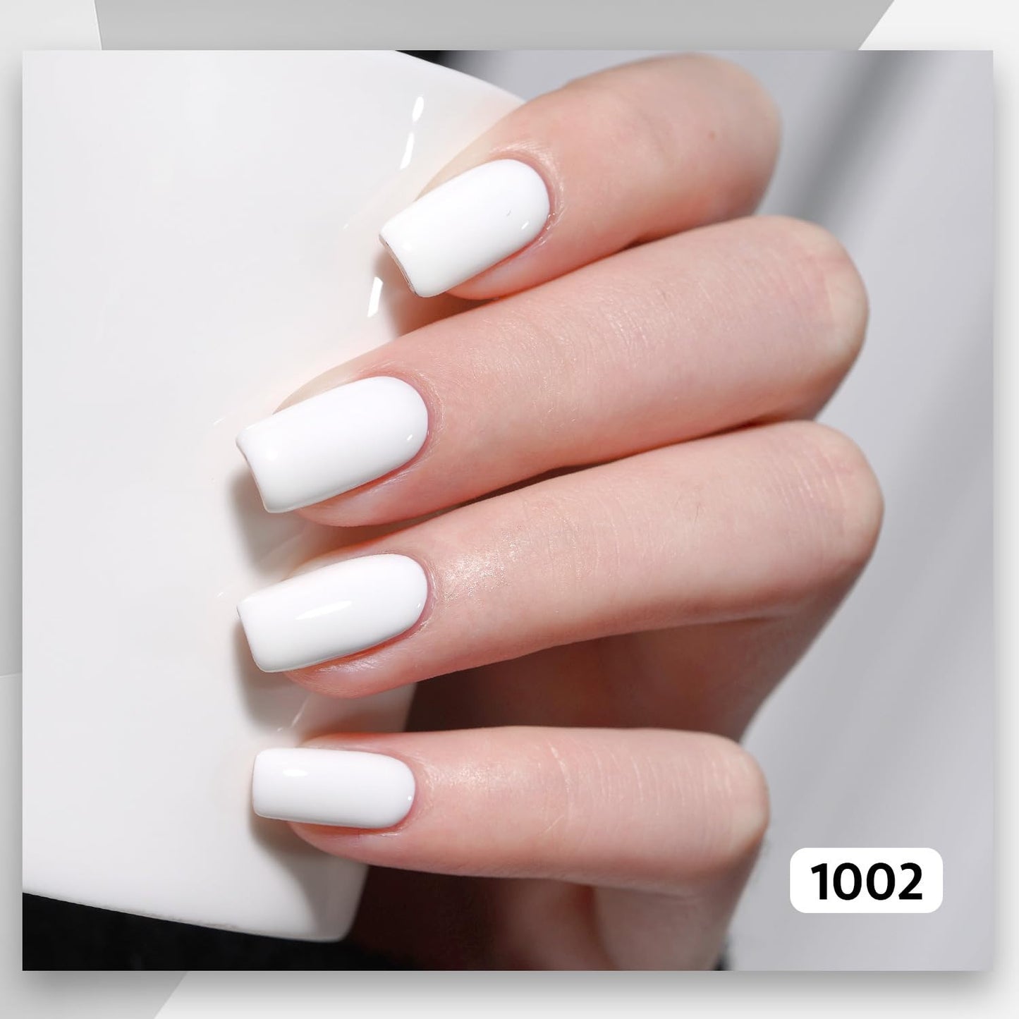White Red Black Gel Nail Polish Set, 6 Colors Brown Pink Nude Soak off UV Light