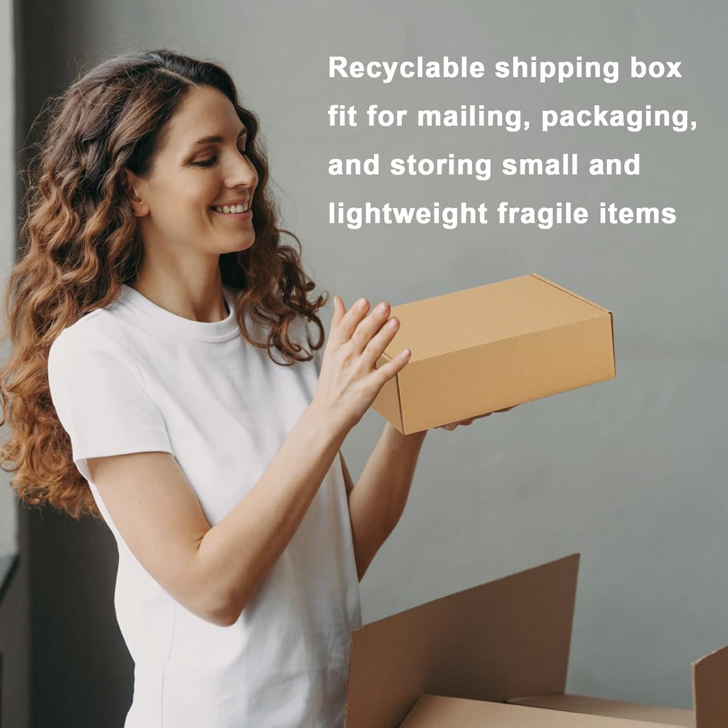 10X7X3 Inches Shipping Boxes Pack of 25, Corrugated Cardboard Box for Mailing Pa