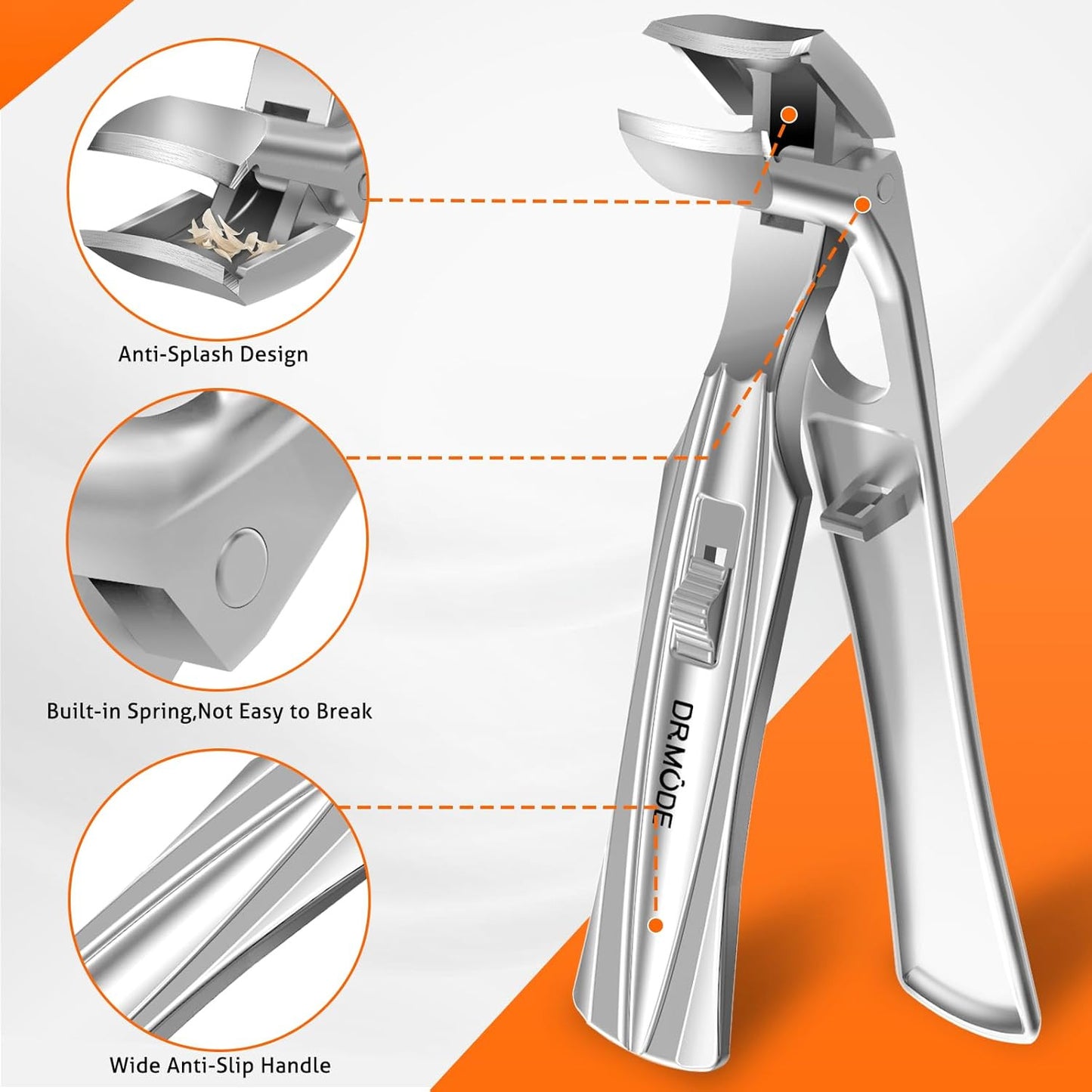 Toenail Clippers for Seniors Thick Toenails, Upgrade Angled Head Large Toe Nail