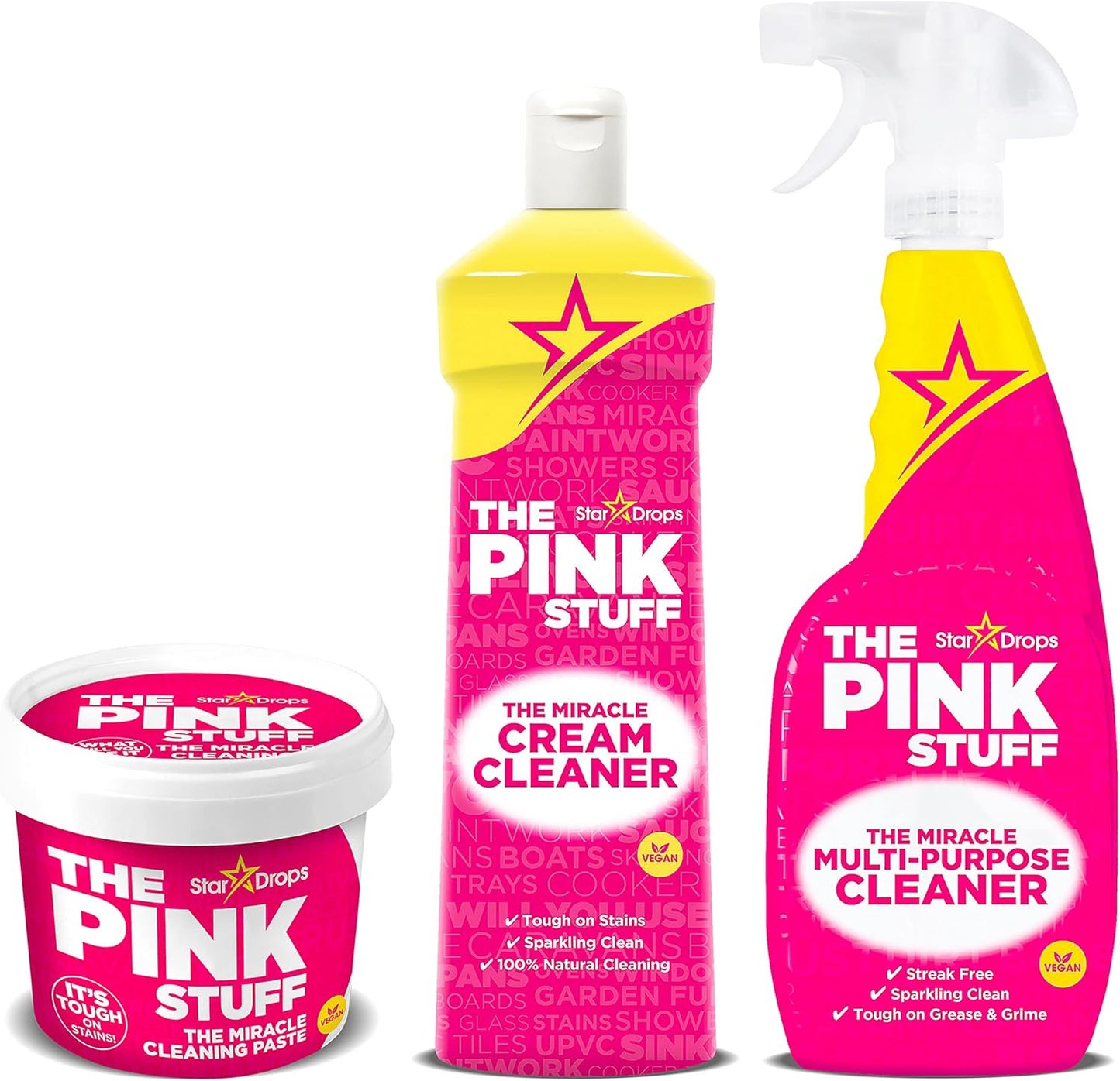 the Miracle Cleaning Bundle – Multi-Purpose Paste, Spray & Cream Cleaner (3-Pac