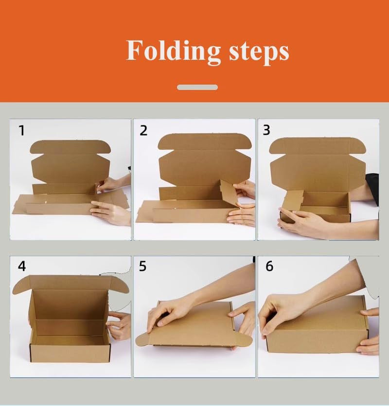 13X11X5 Inches Pack of 18 Shipping Boxes, Brown Corrugated Cardboard Mailer Box