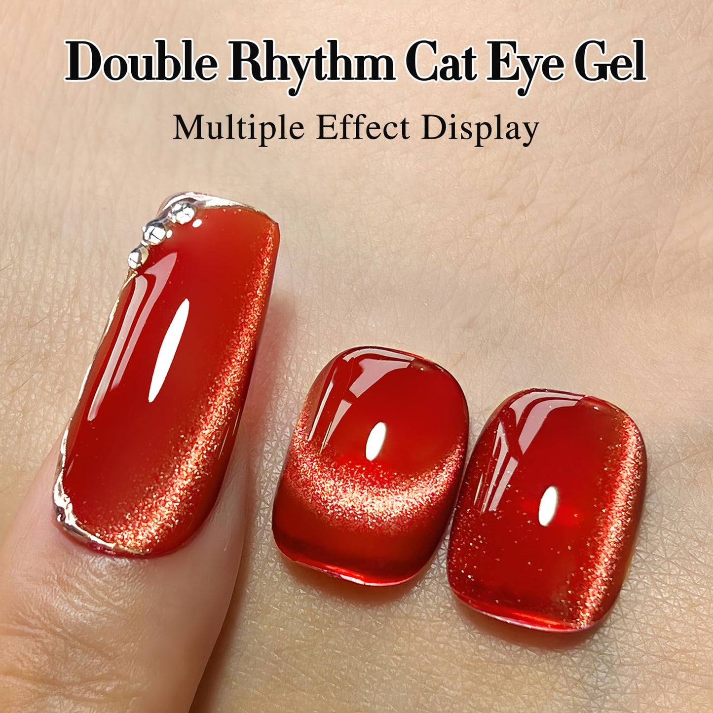 0.5 OZ Cat Eye Gel Polish with Magnet 15ML Holographic Glitter Shimmer Transluce