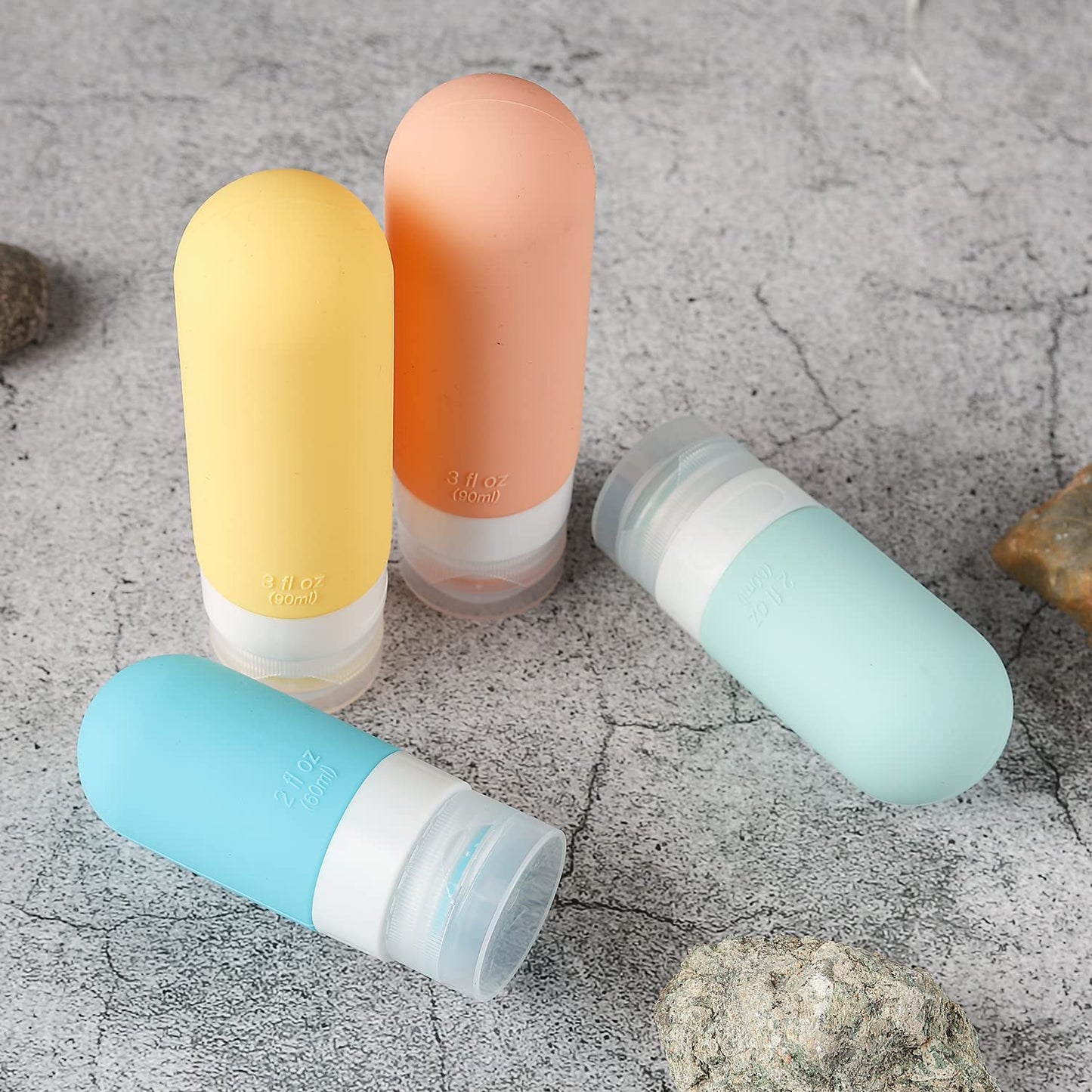 16 Pack Travel Bottles Set - TSA Approved Leak Proof Silicone Squeezable Contain
