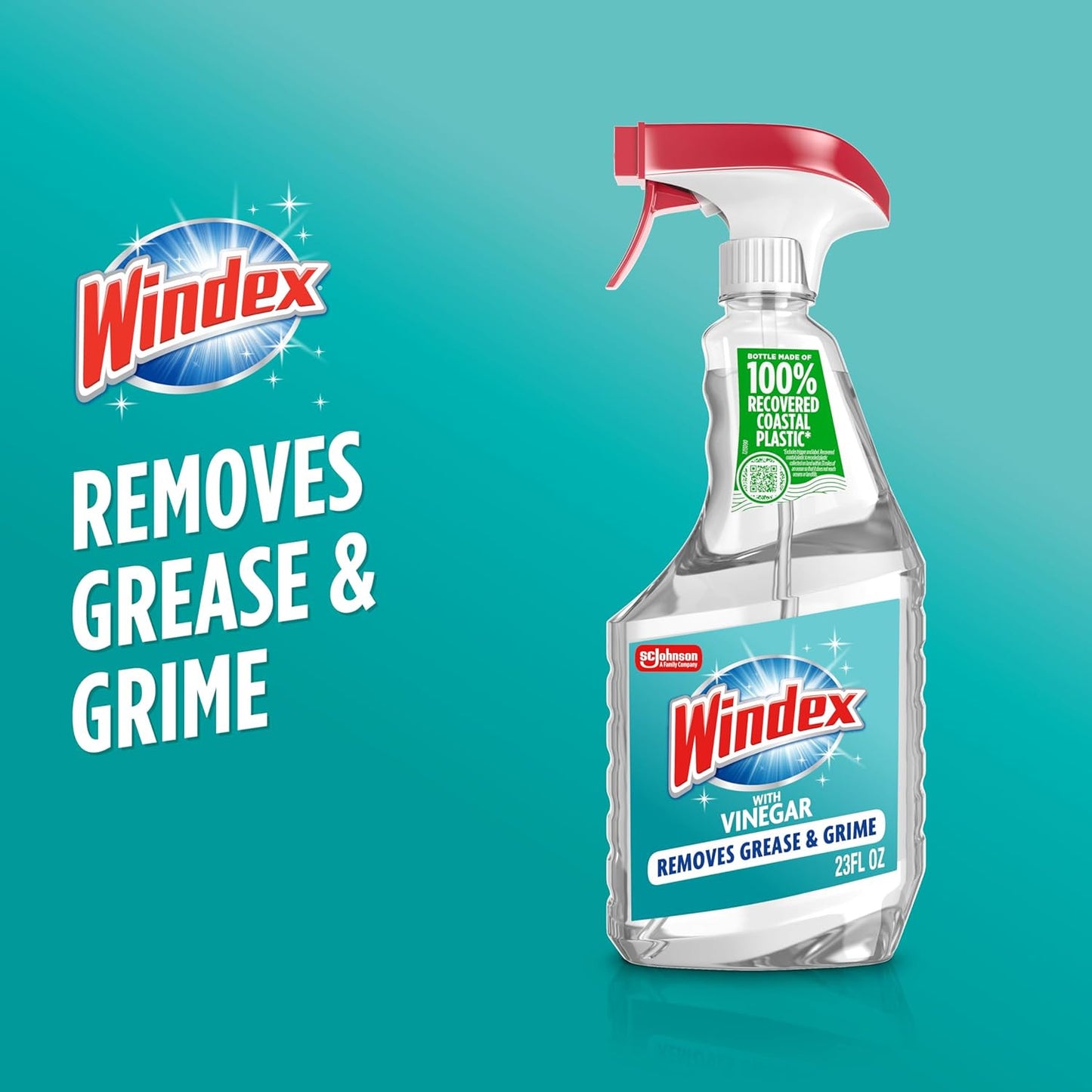Vinegar Glass and Surface Cleaner Spray Bottle, Packaging Designed to Prevent Le