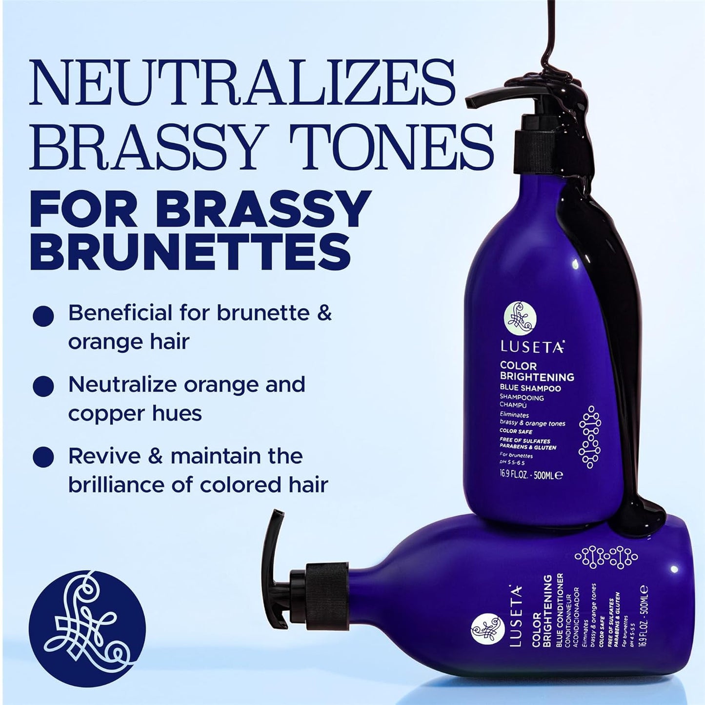 - Color Brightening for Brassy and Brunette Treated Hair, Revive Cool Tones, 2X
