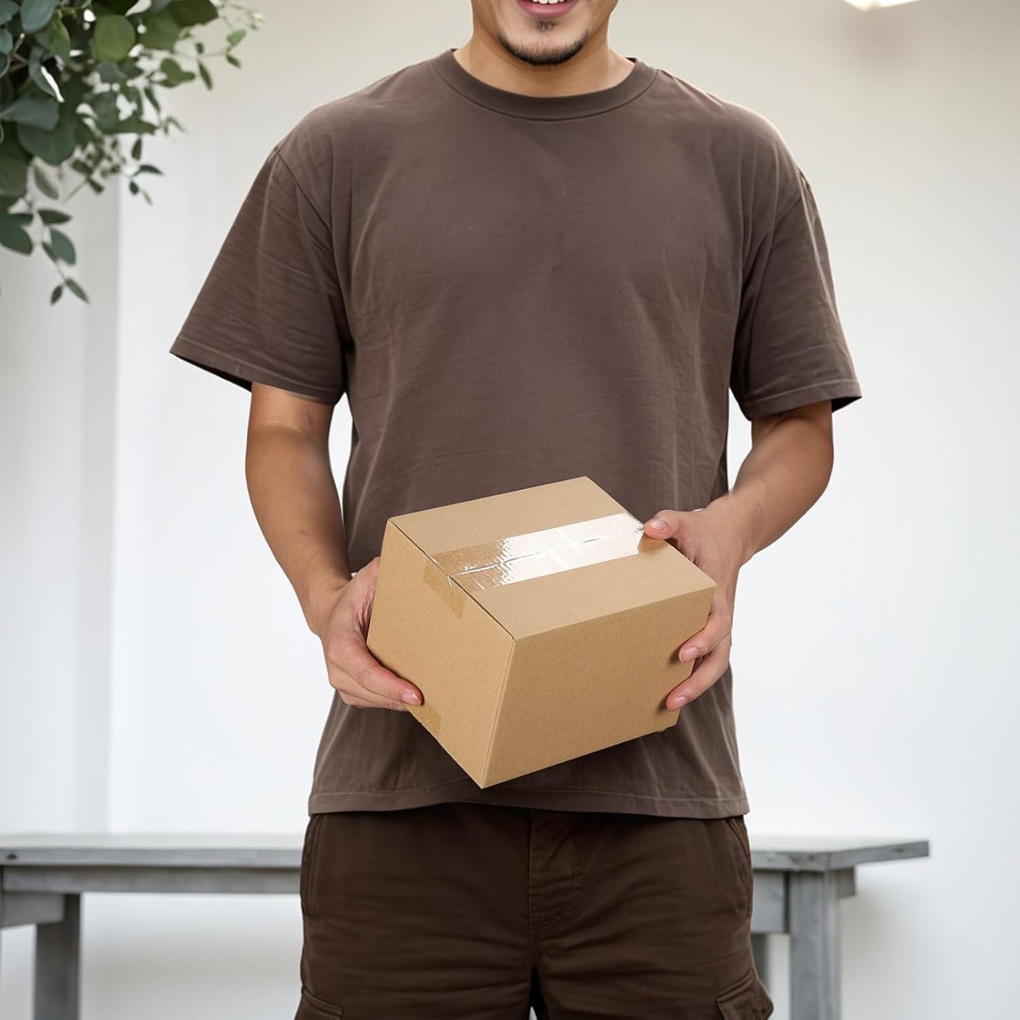 7X6X5 Brown Shipping Boxes Set of 25, Kraft Corrugated Cardboard Small Boxes Mai