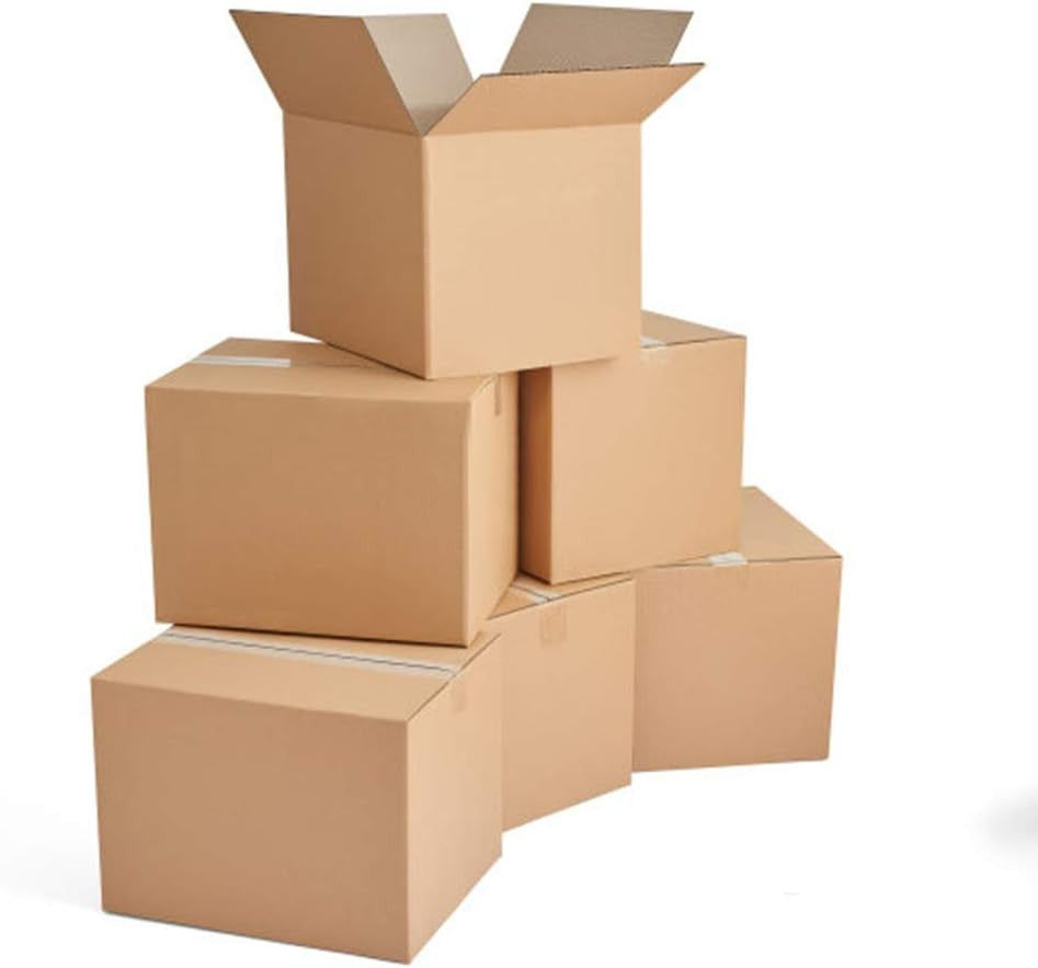 7X6X5 Brown Shipping Boxes Set of 25, Kraft Corrugated Cardboard Small Boxes Mai