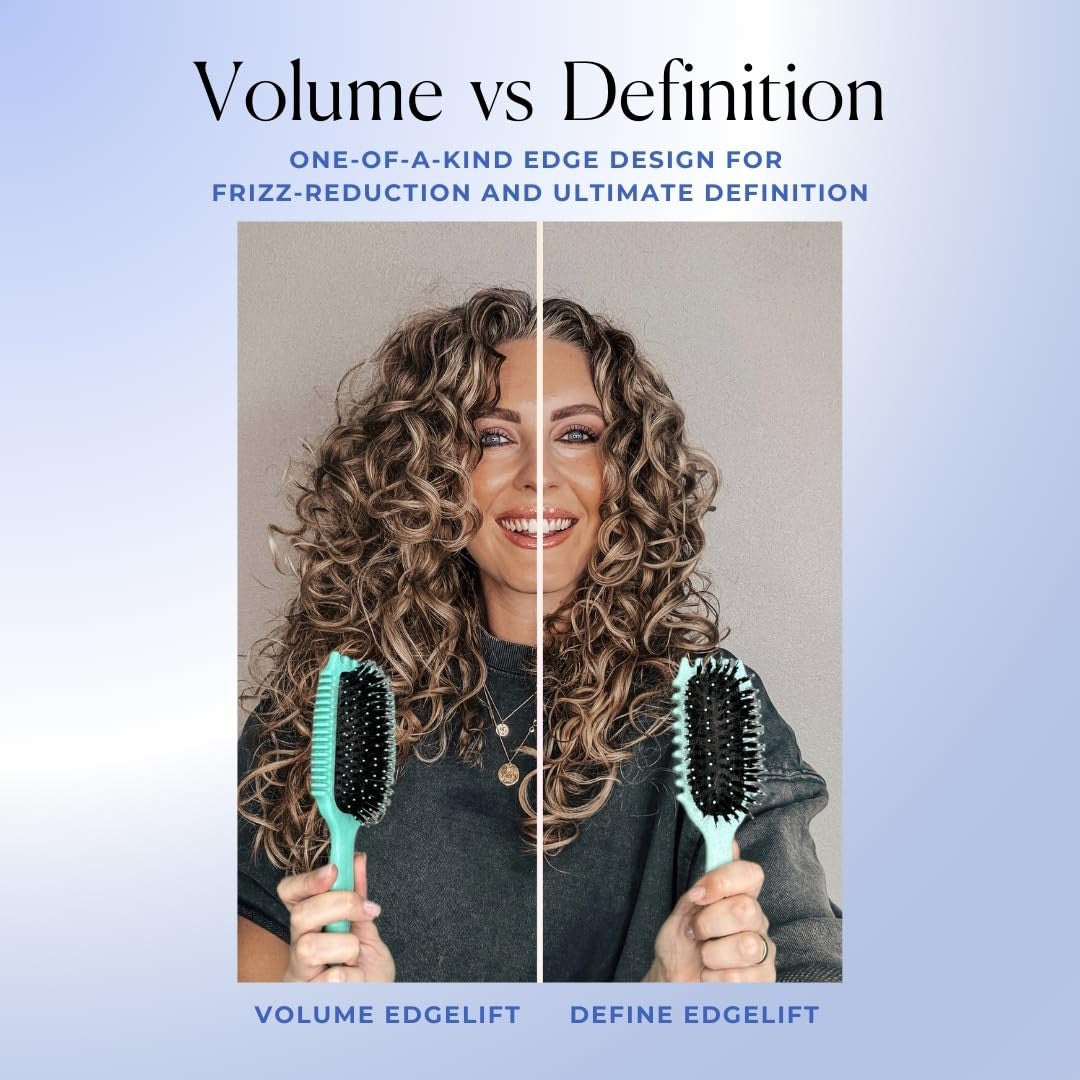 Volume Edgelift Brush, 5-In-1 Tool for Volumized, Defined Curls, Waves & Coils -
