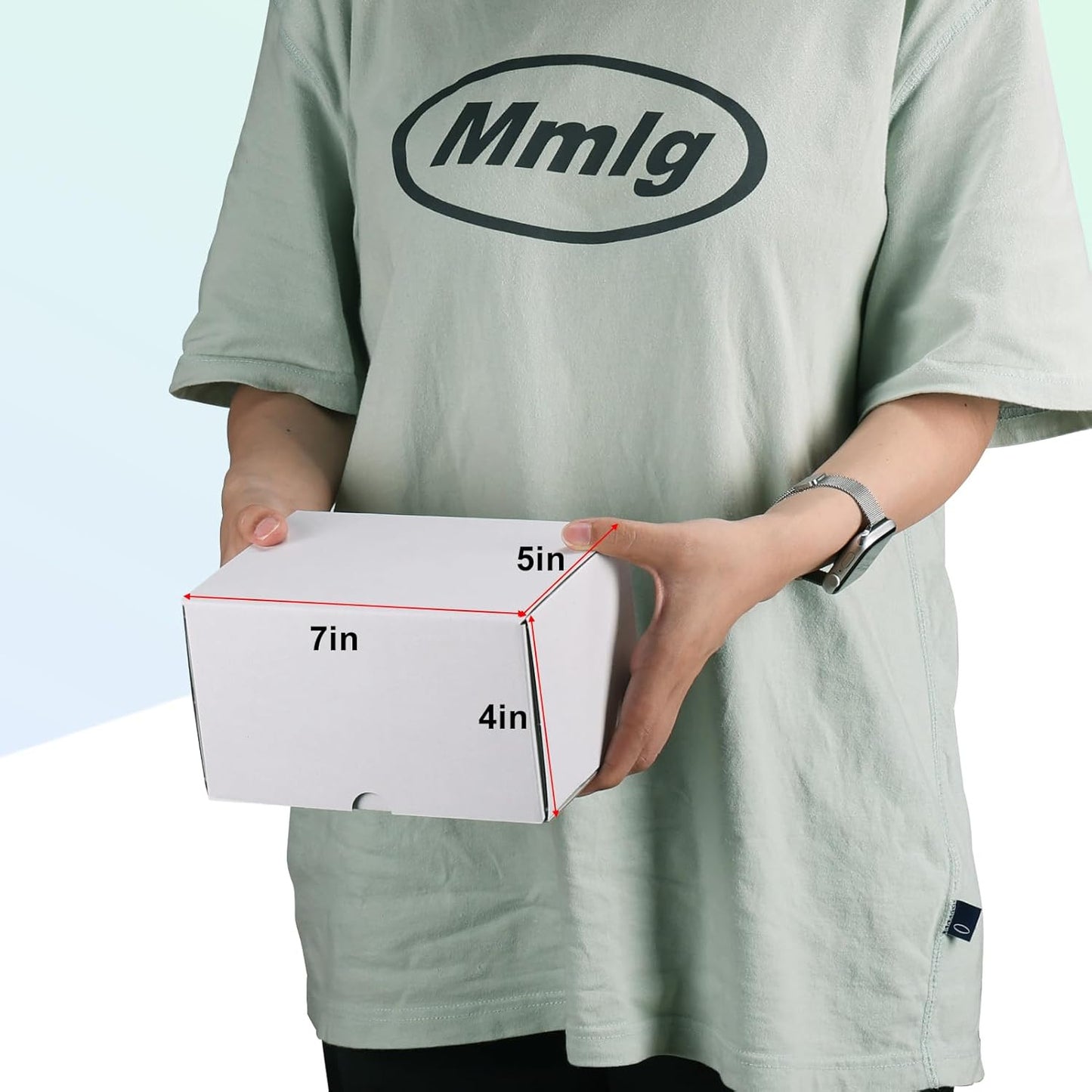 7X5X4 Inch Shipping Boxes Pack of 50, White Small Corrugated Cardboard Box for M