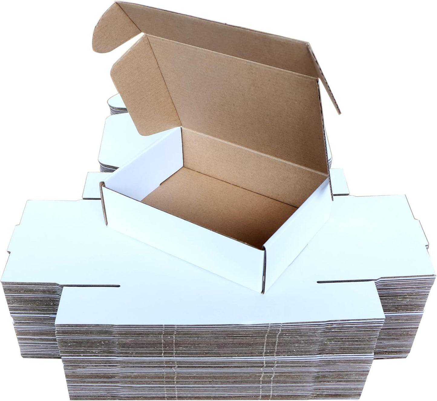 7X5X2 50Pcs Small Shipping Brown Corrugated Cardboard Mailer Boxes for Packaging