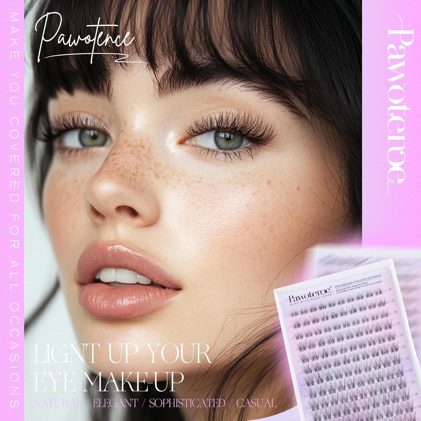 Wispy Lash Clusters Natural Eyelash Clusters Invisible Band Individual Lashes 8-