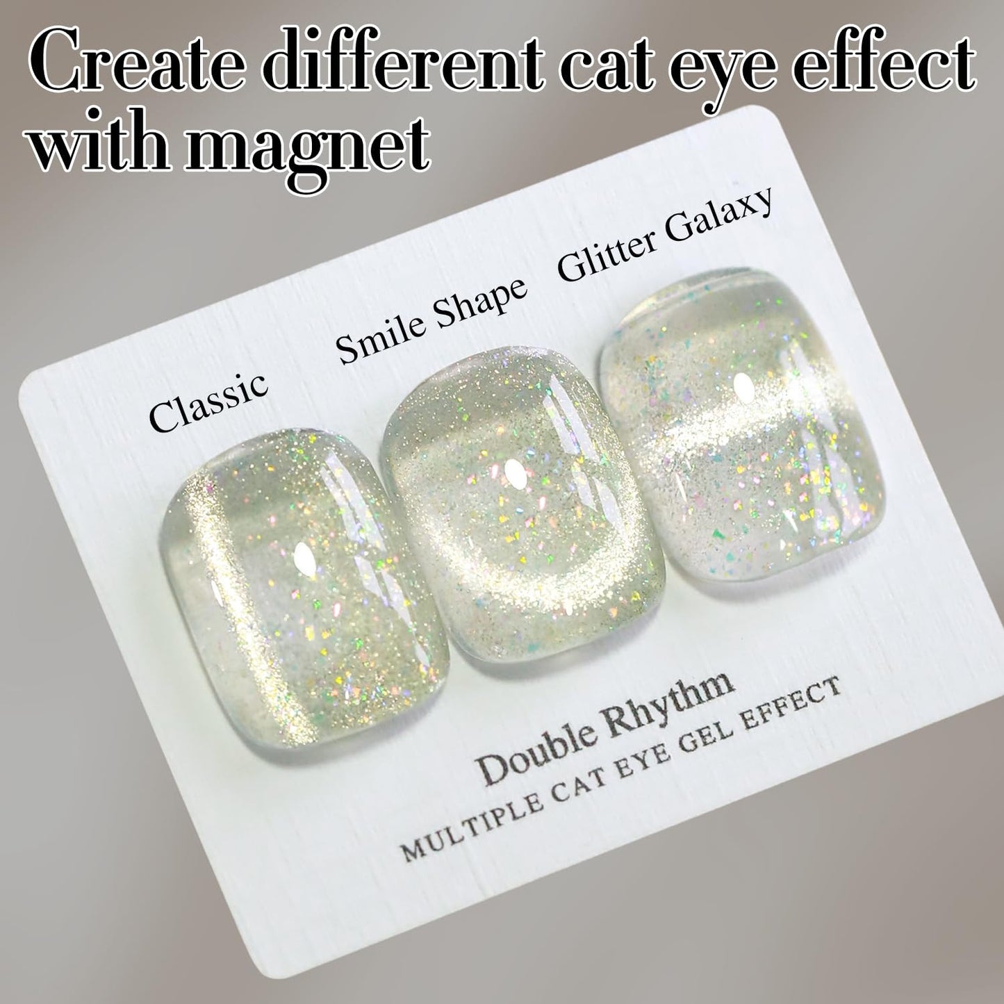 0.5 OZ Cat Eye Gel Polish with Magnet 15ML Holographic Glitter Shimmer Transluce