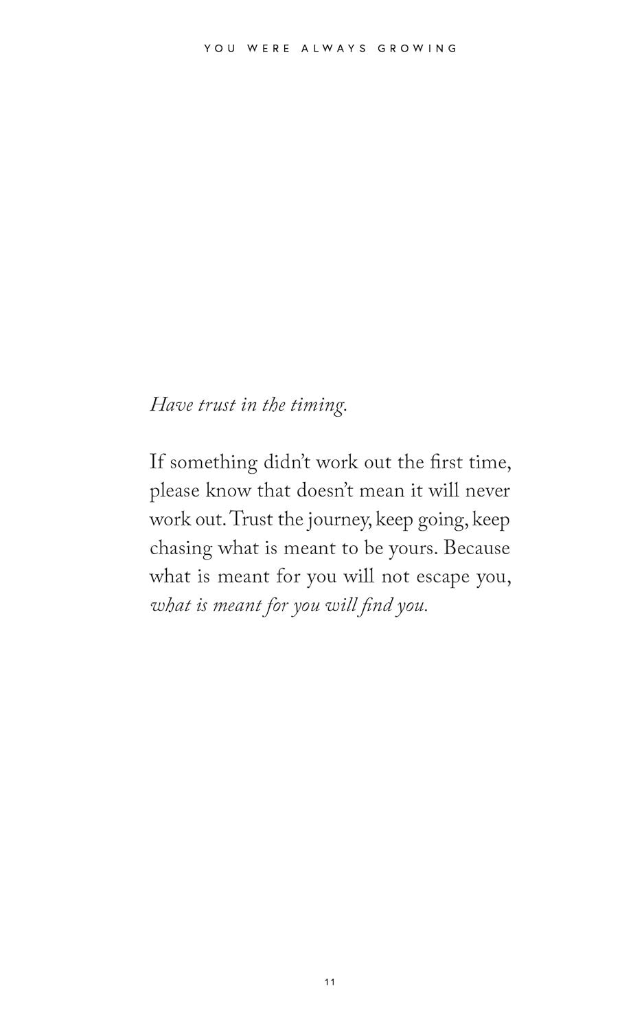You Were Always Growing: Even in the Dark