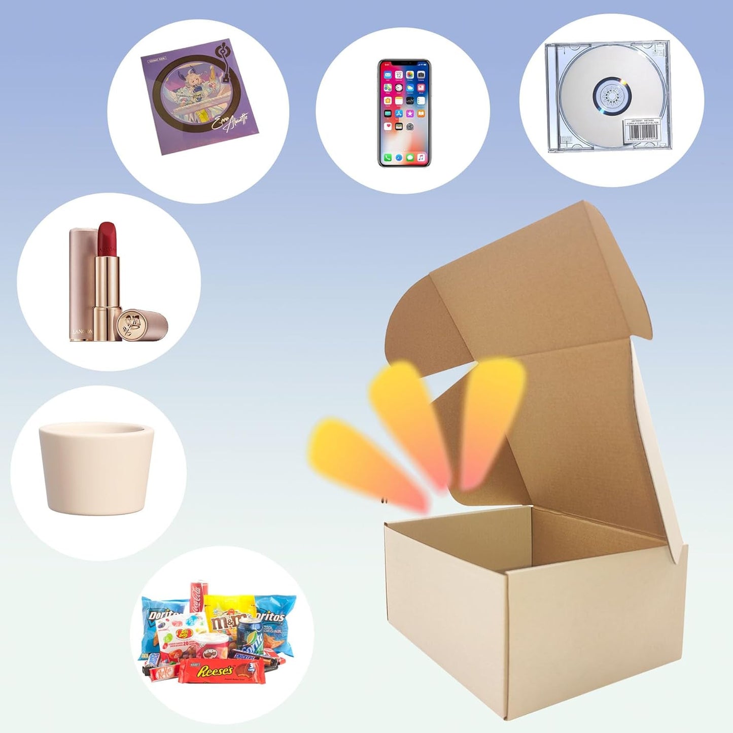 9X7X4 Inch Shipping Boxes Set of 25, White Corrugated Cardboard Box Mailer Boxes
