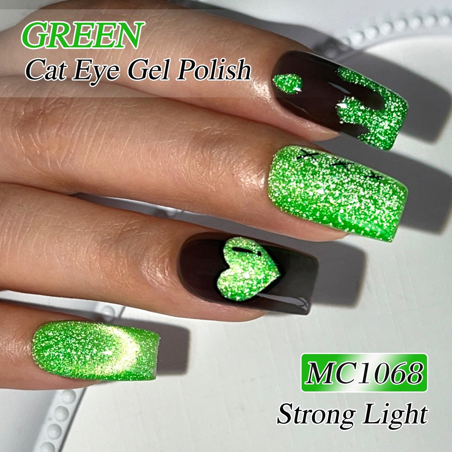 15ML Cat Eye Gel Polish with Magnet Glitter Shimmer Translucent Jelly Color 0.5